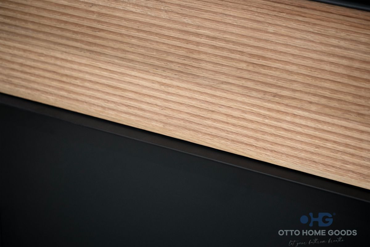 Ravello 30" Natural Black Floating Bathroom Vanity with Integrated Sink