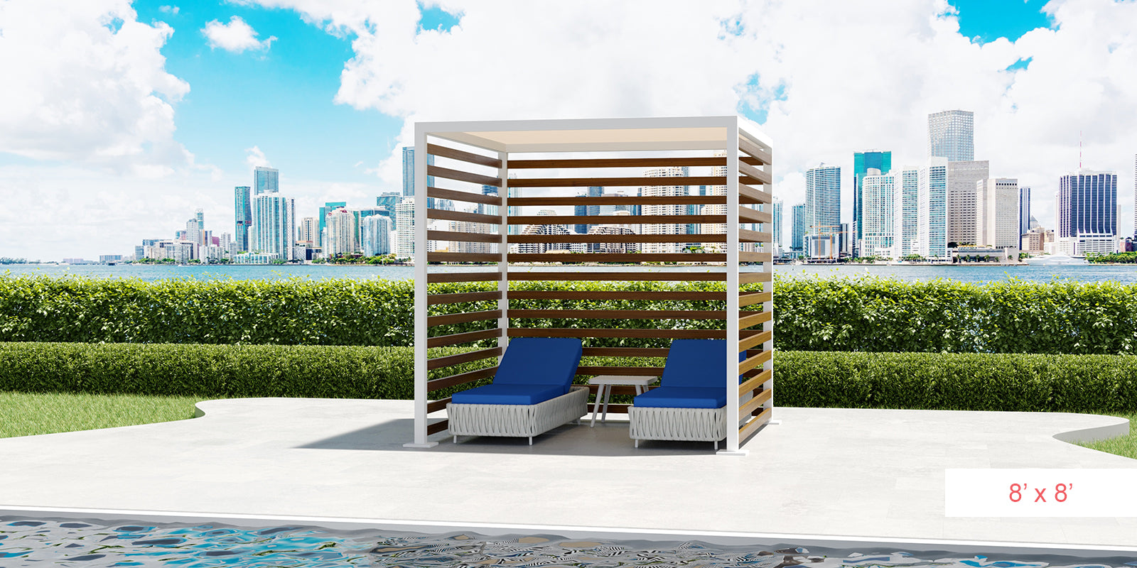 Breeze Cabana Wood Grain Slats