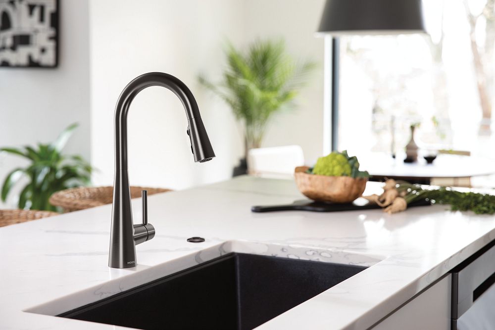 Sleek One-Handle High Arc Pulldown Kitchen Faucet