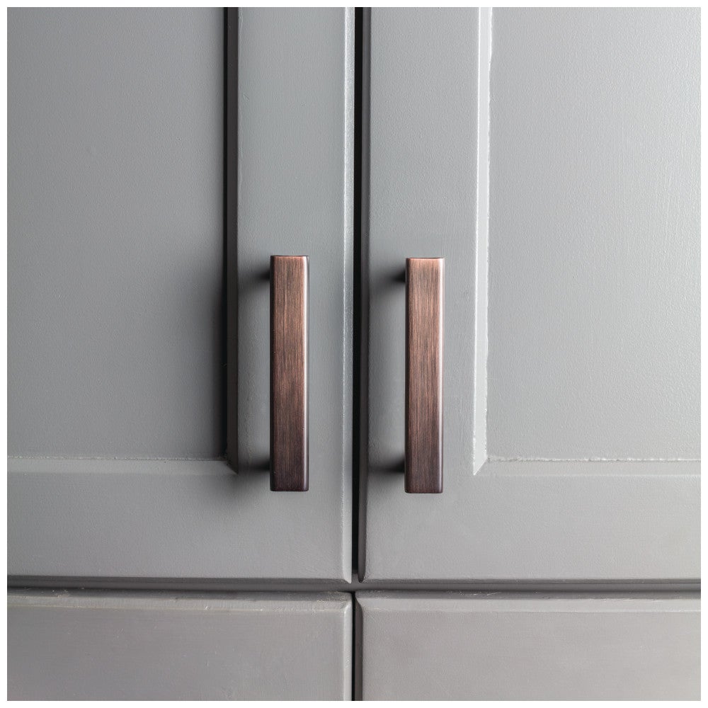 Hardware Resources 3" Center-to-Center Satin Nickel Square Park Cabinet Pull