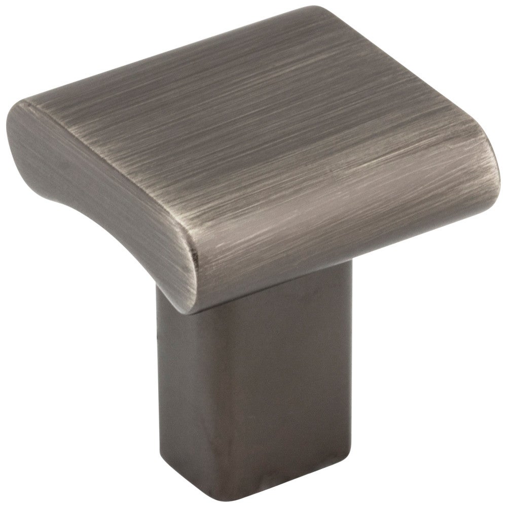 Hardware Resources 1" Overall Length Satin Nickel Square Park Cabinet Knob