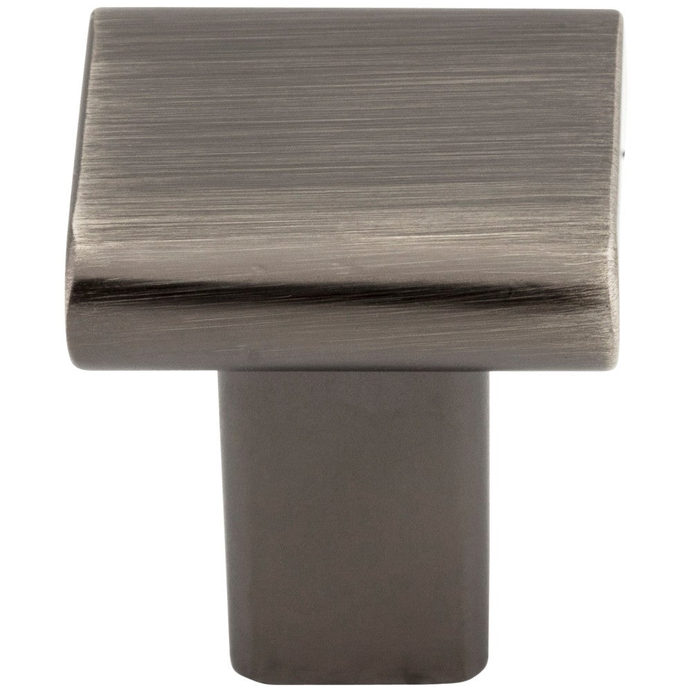Hardware Resources 1" Overall Length Satin Nickel Square Park Cabinet Knob