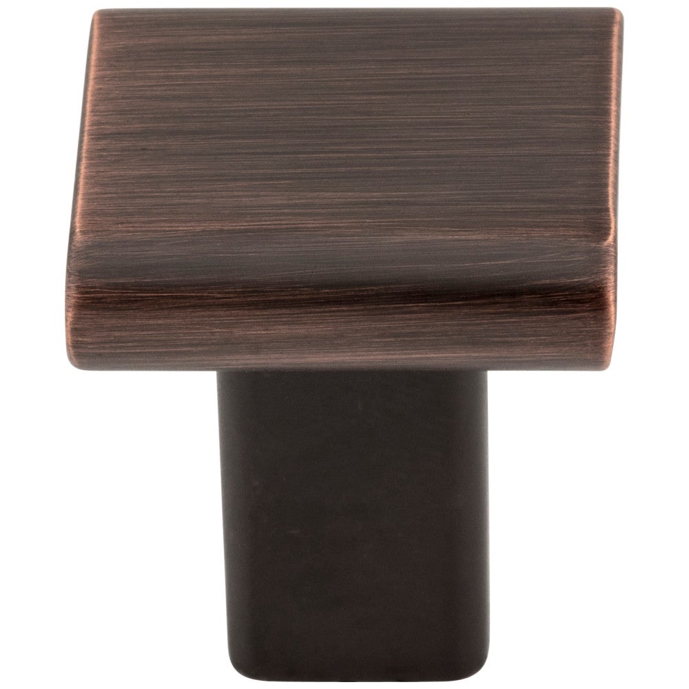 Hardware Resources 1" Overall Length Satin Nickel Square Park Cabinet Knob