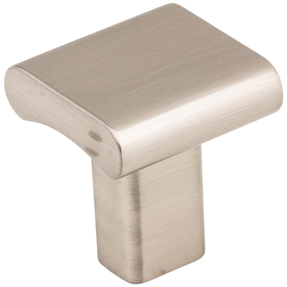 Hardware Resources 1" Overall Length Satin Nickel Square Park Cabinet Knob