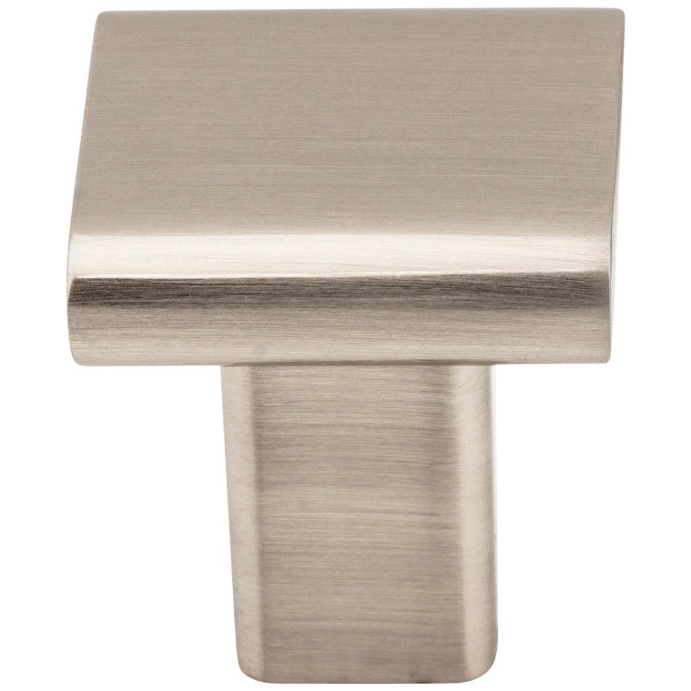 Hardware Resources 1" Overall Length Satin Nickel Square Park Cabinet Knob