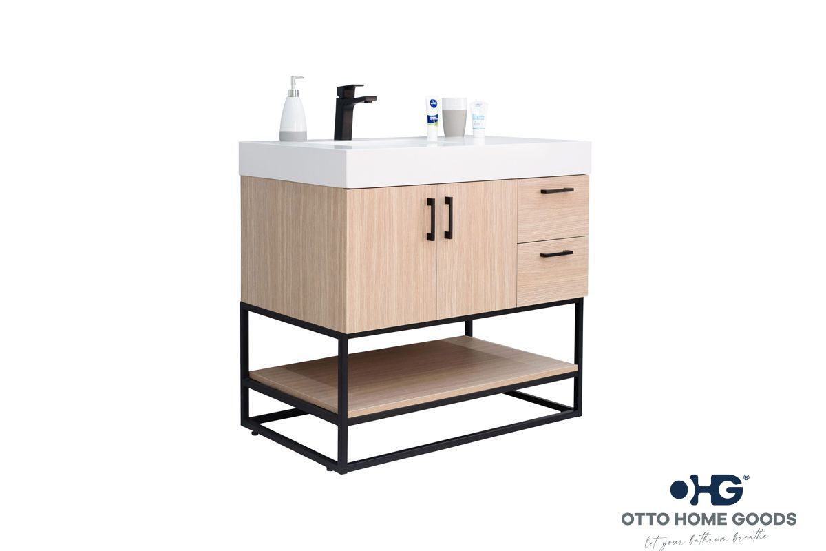 Solana Natural Oak 36" Bathroom Cabinet