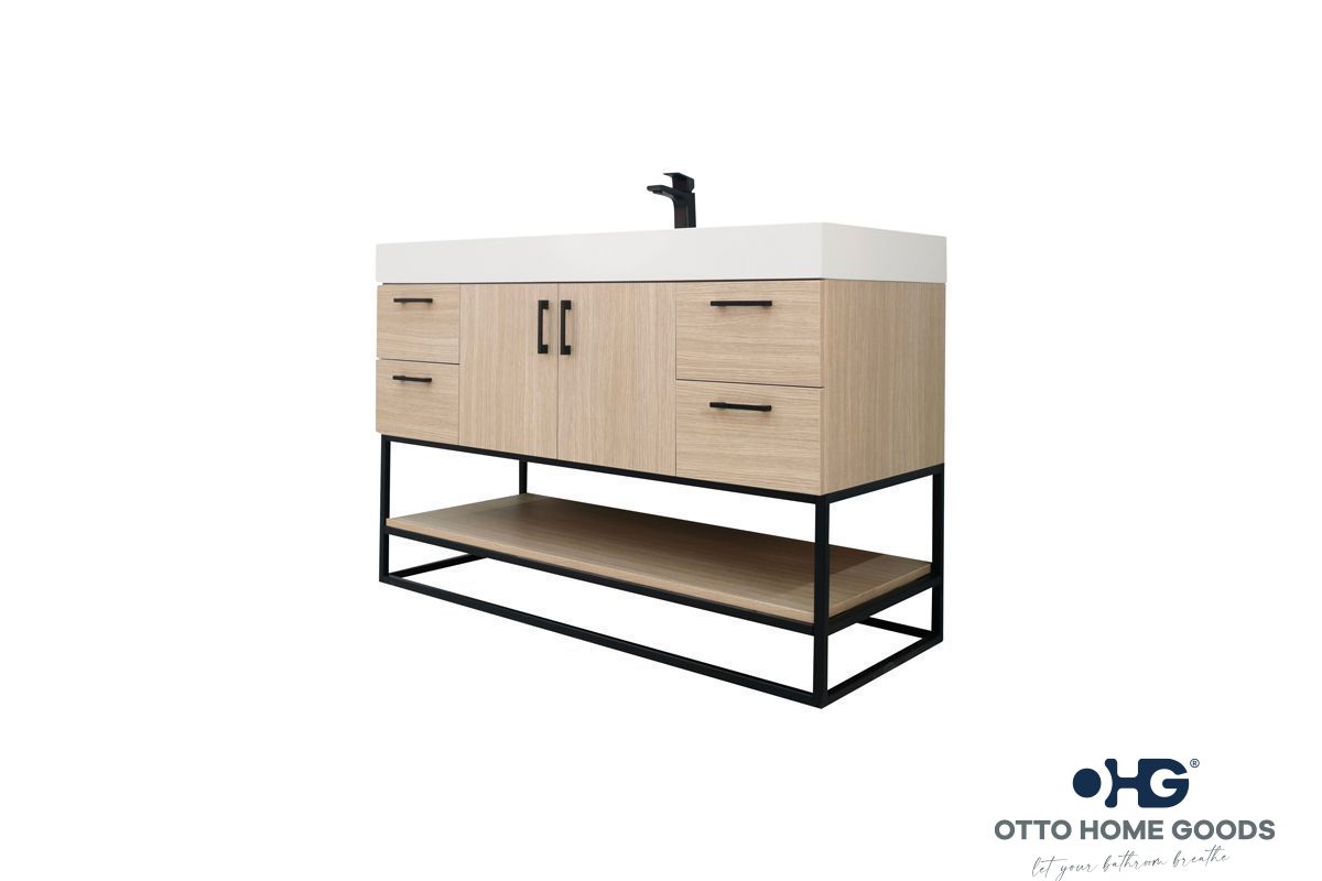 Solana Natural Oak 48" Bathroom Cabinet