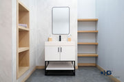 Solana White 30" Bathroom Cabinet