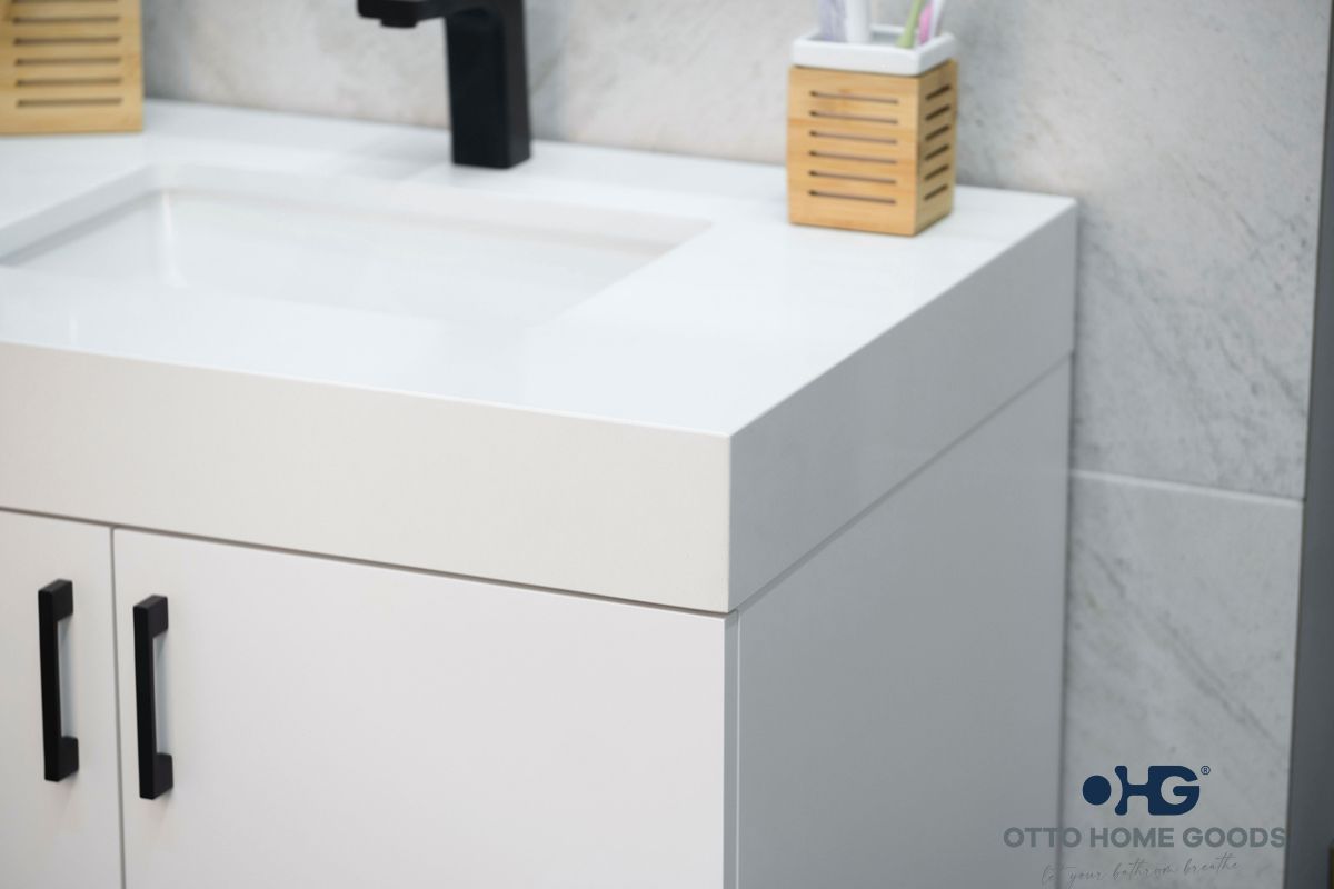 Solana White 30" Bathroom Cabinet