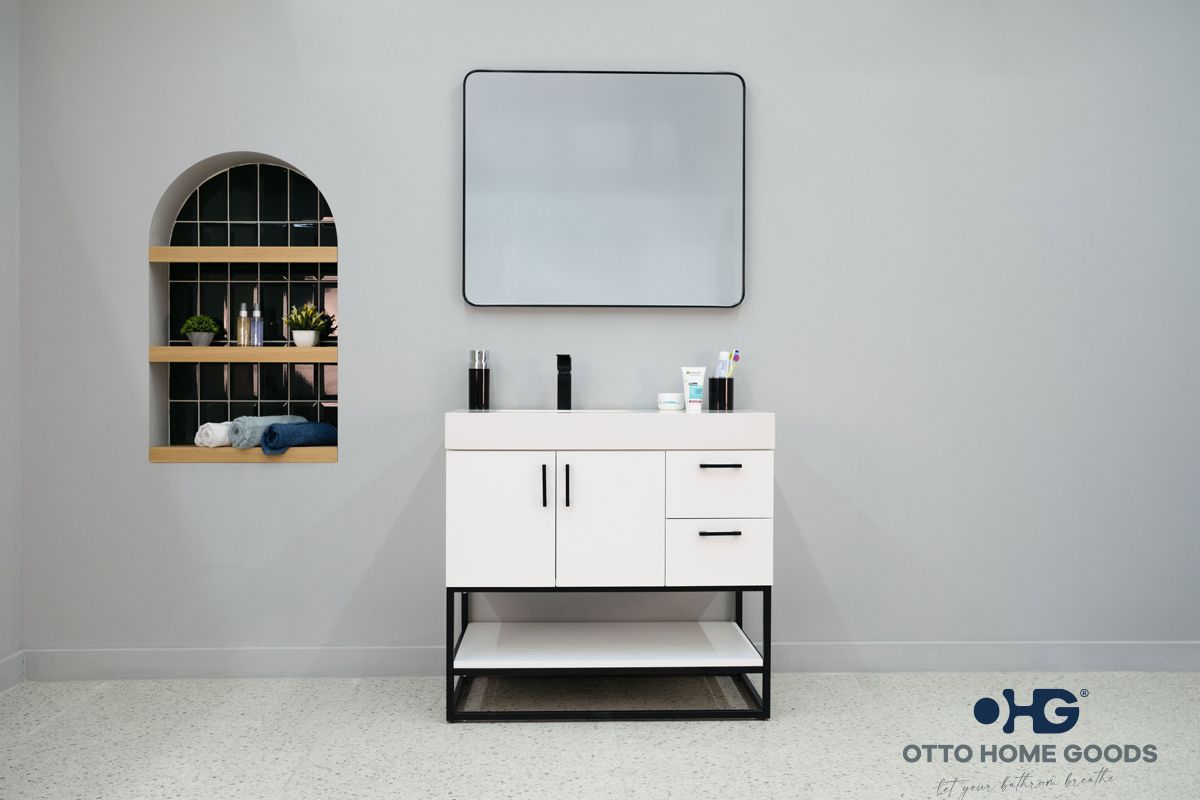 Solana White 36" Bathroom Cabinet