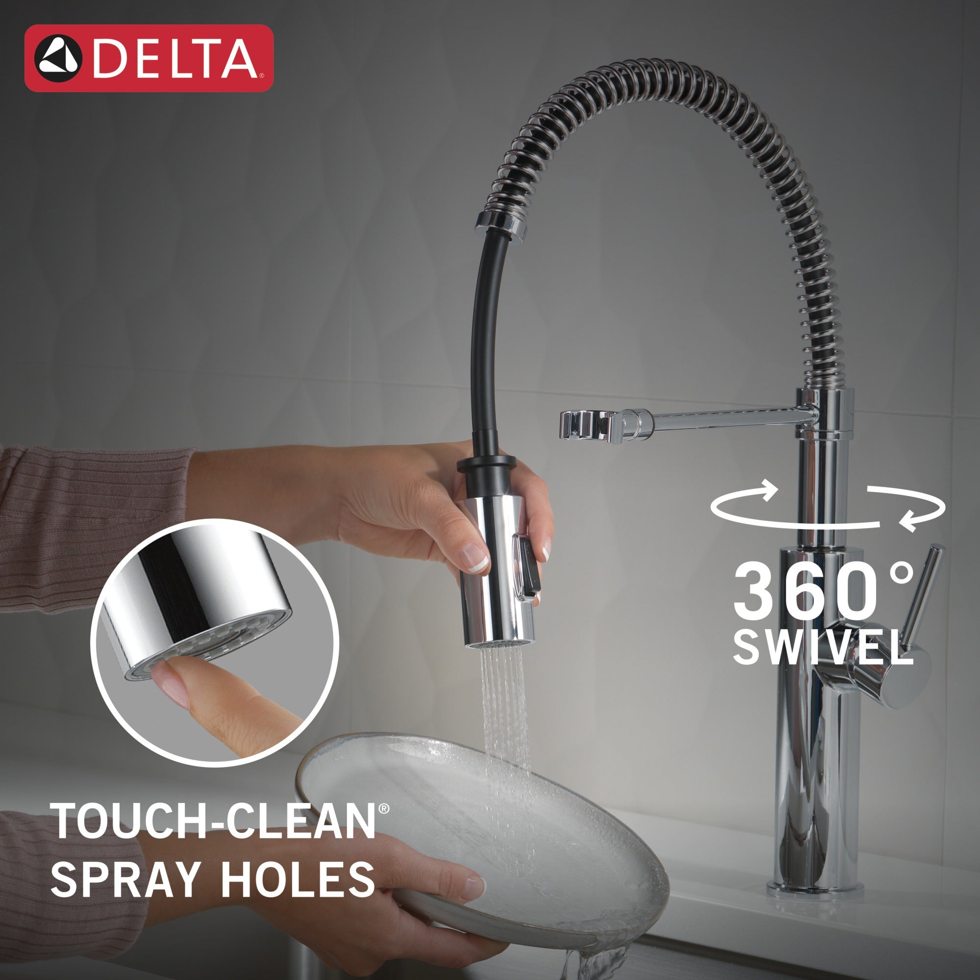 Delta Antoni® Single-Handle Pull-Down Spring Kitchen Faucet