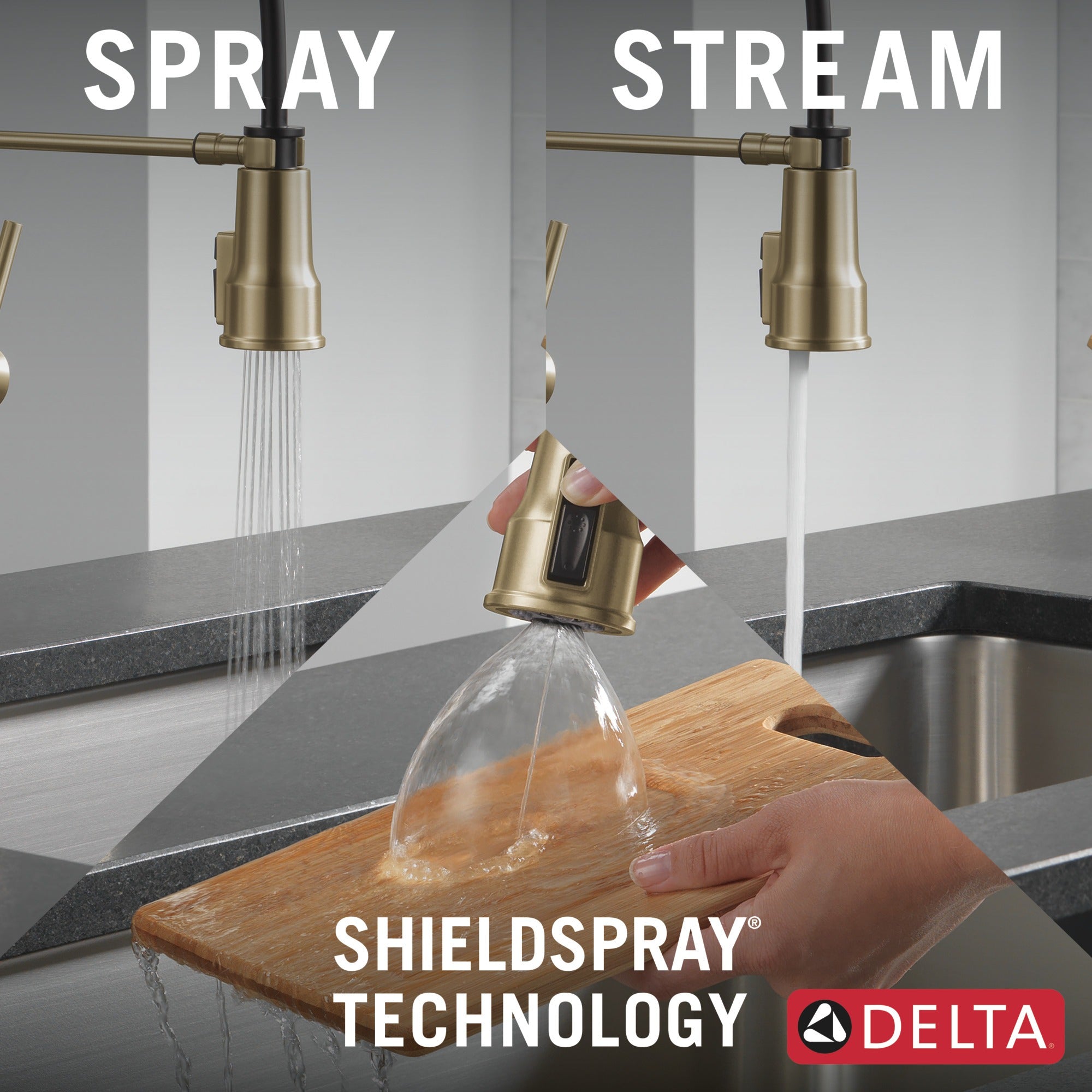 Delta Theodora® Single-Handle Pull-Down Spring Kitchen Faucet