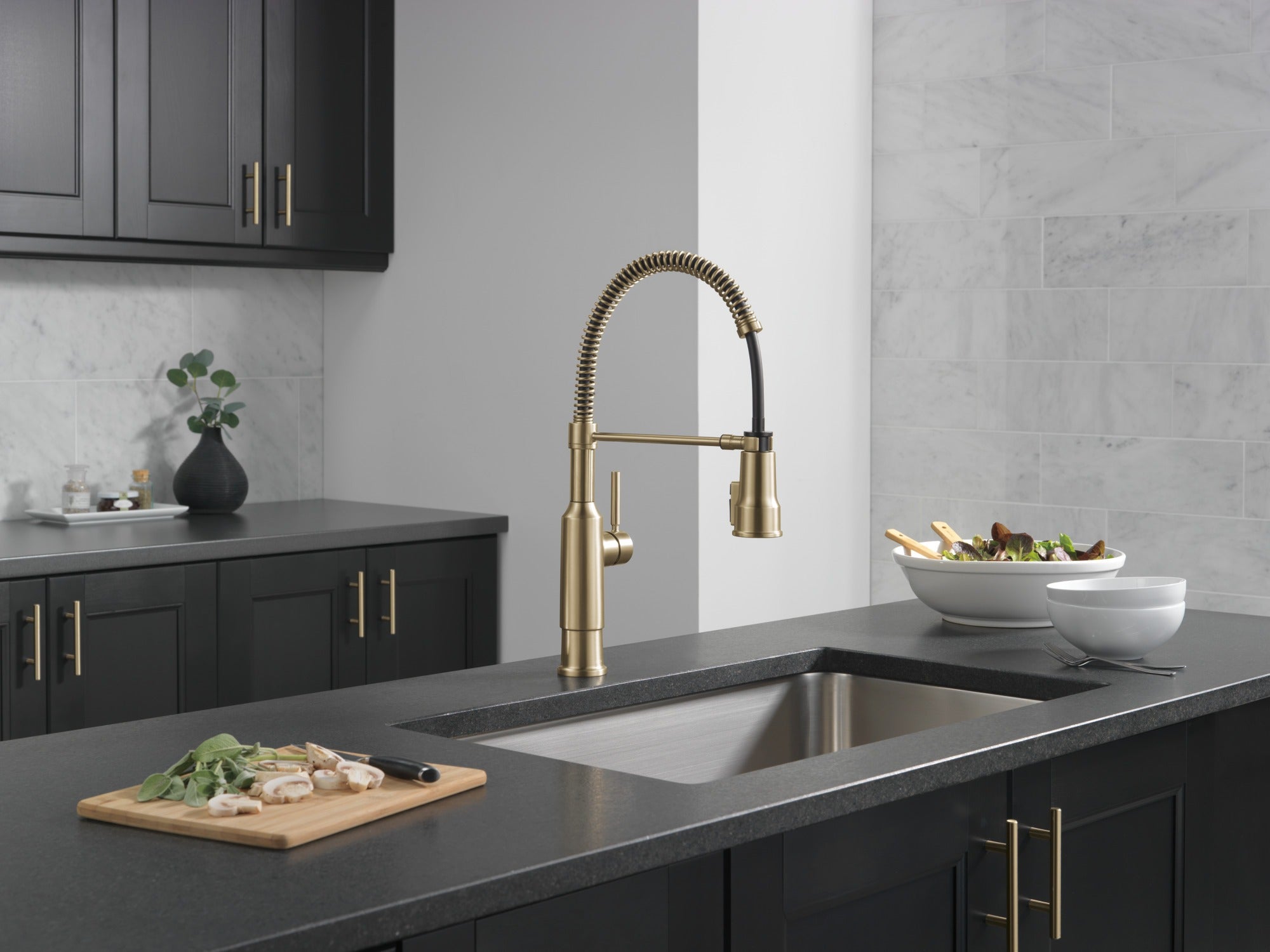 Delta Theodora® Single-Handle Pull-Down Spring Kitchen Faucet