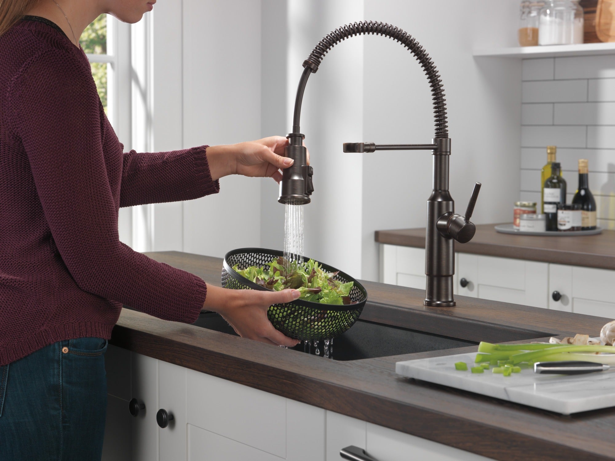 Delta Theodora® Single-Handle Pull-Down Spring Kitchen Faucet
