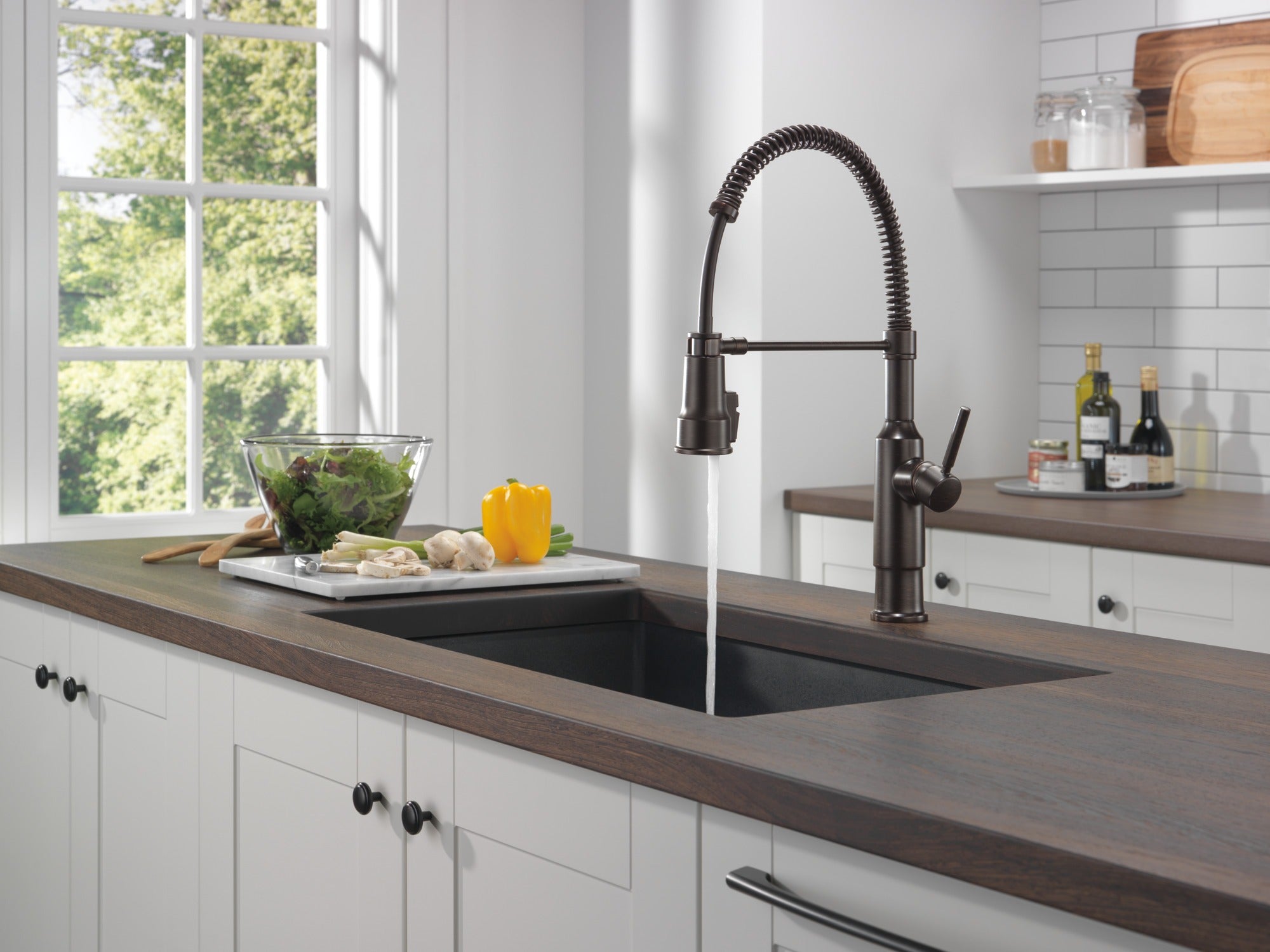 Delta Theodora® Single-Handle Pull-Down Spring Kitchen Faucet