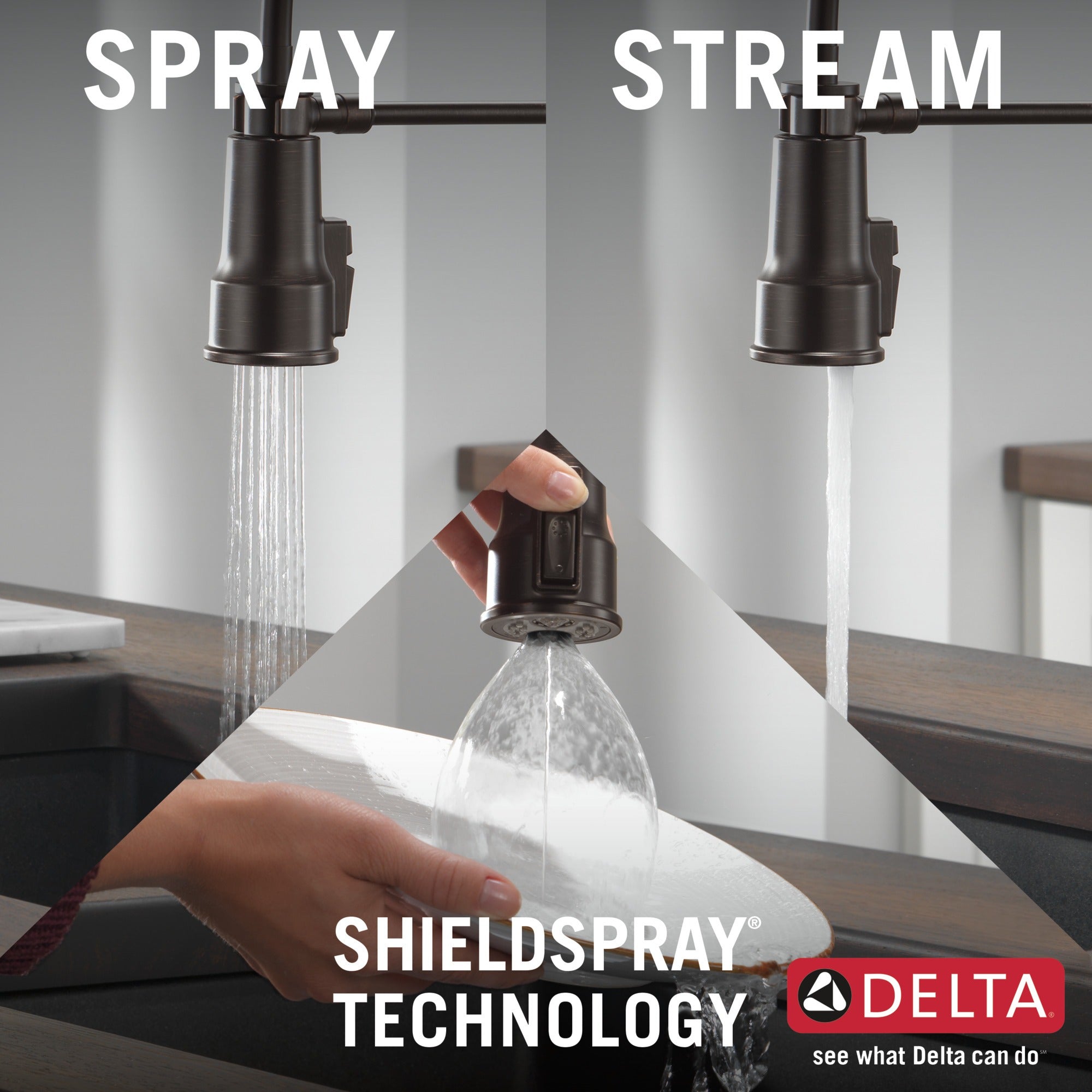 Delta Theodora® Single-Handle Pull-Down Spring Kitchen Faucet