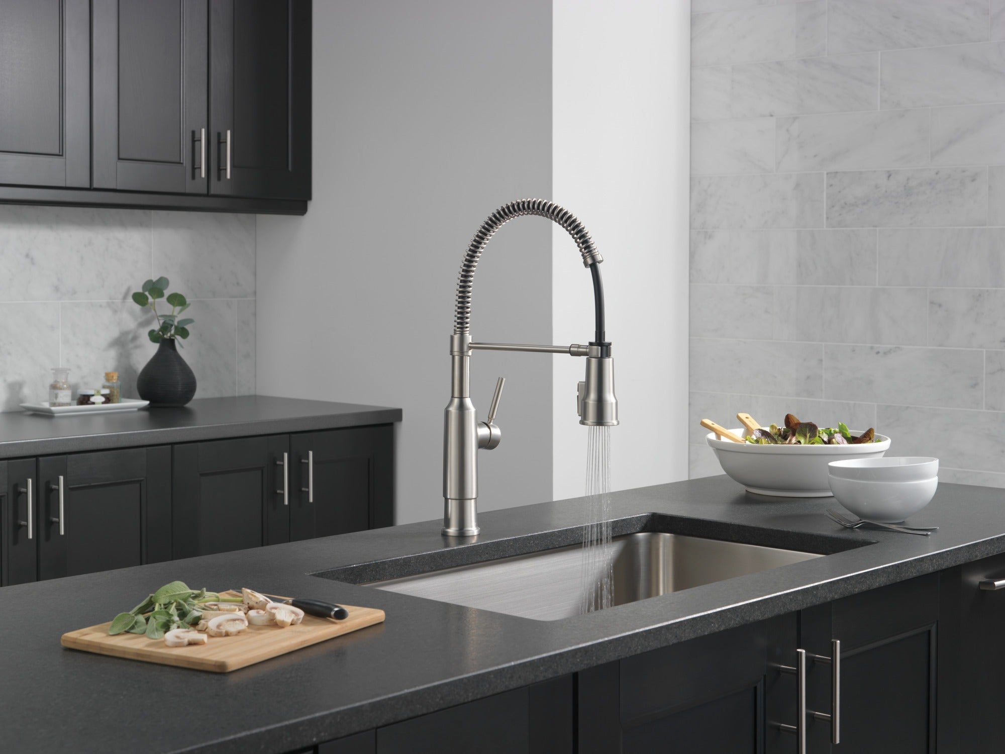 Delta Theodora® Single-Handle Pull-Down Spring Kitchen Faucet