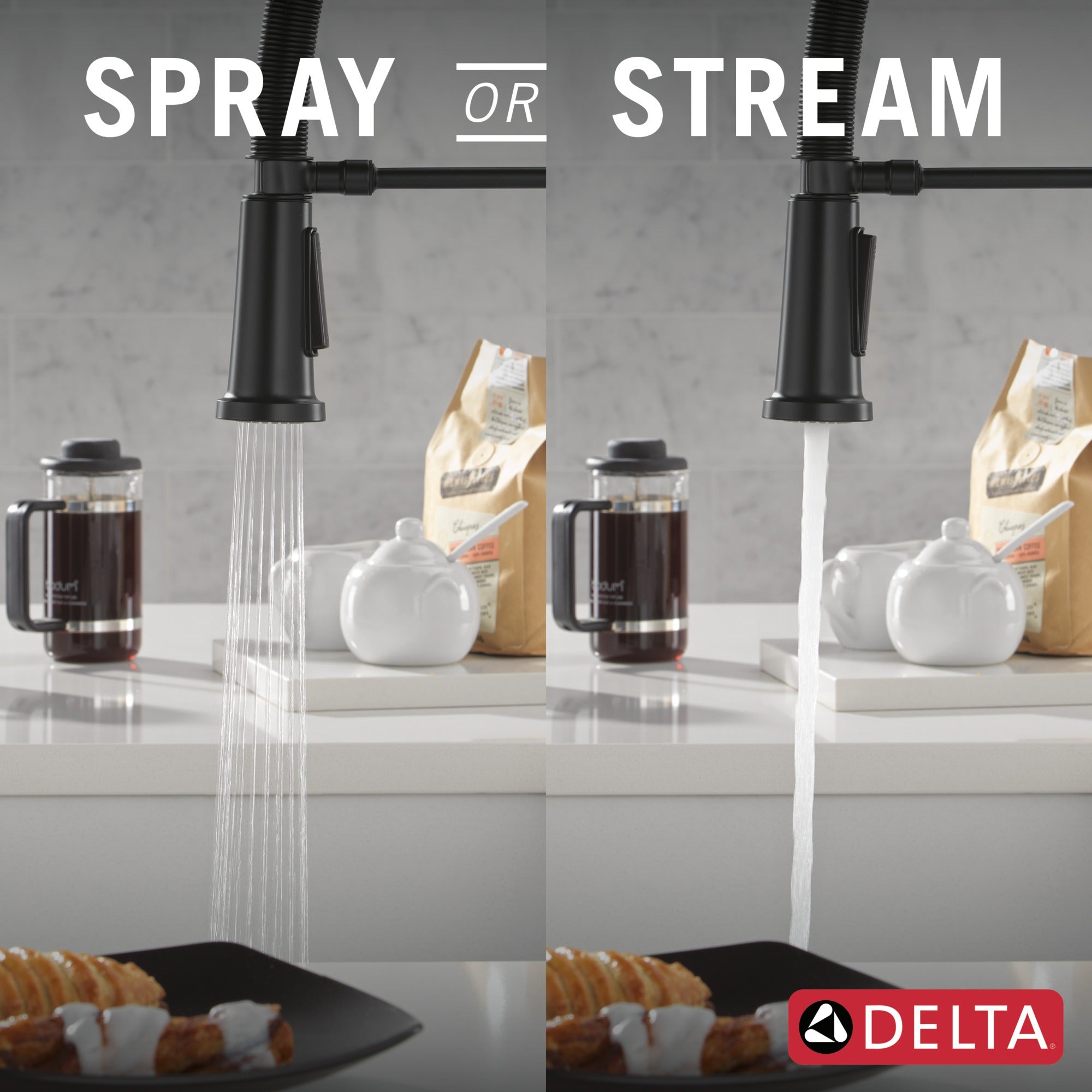 Delta Rhett® Single Handle Pull-Down Spring Kitchen Faucet