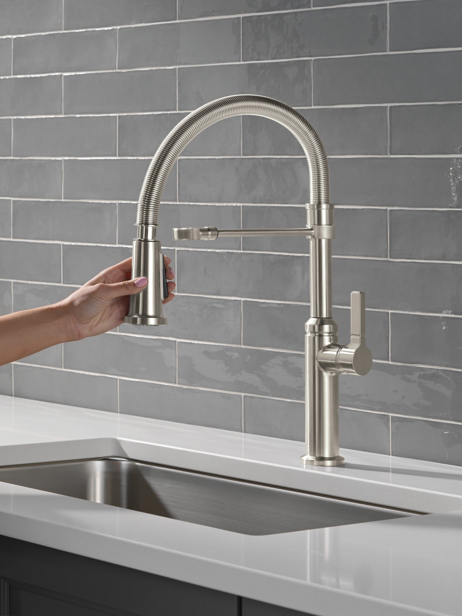 Delta Rhett® Single Handle Pull-Down Kitchen Faucet With Spring Spout