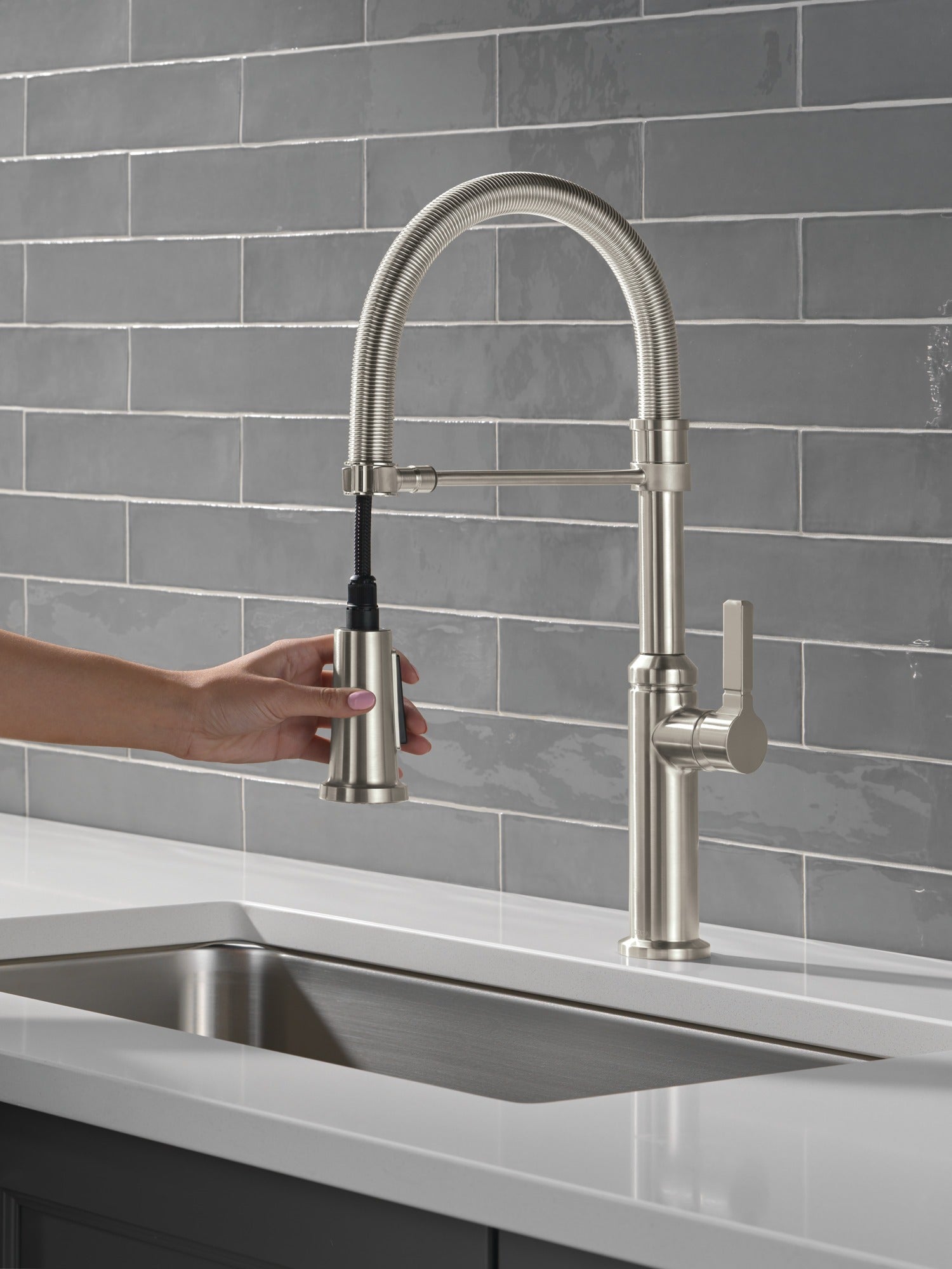 Delta Rhett® Single Handle Pull-Down Kitchen Faucet With Spring Spout