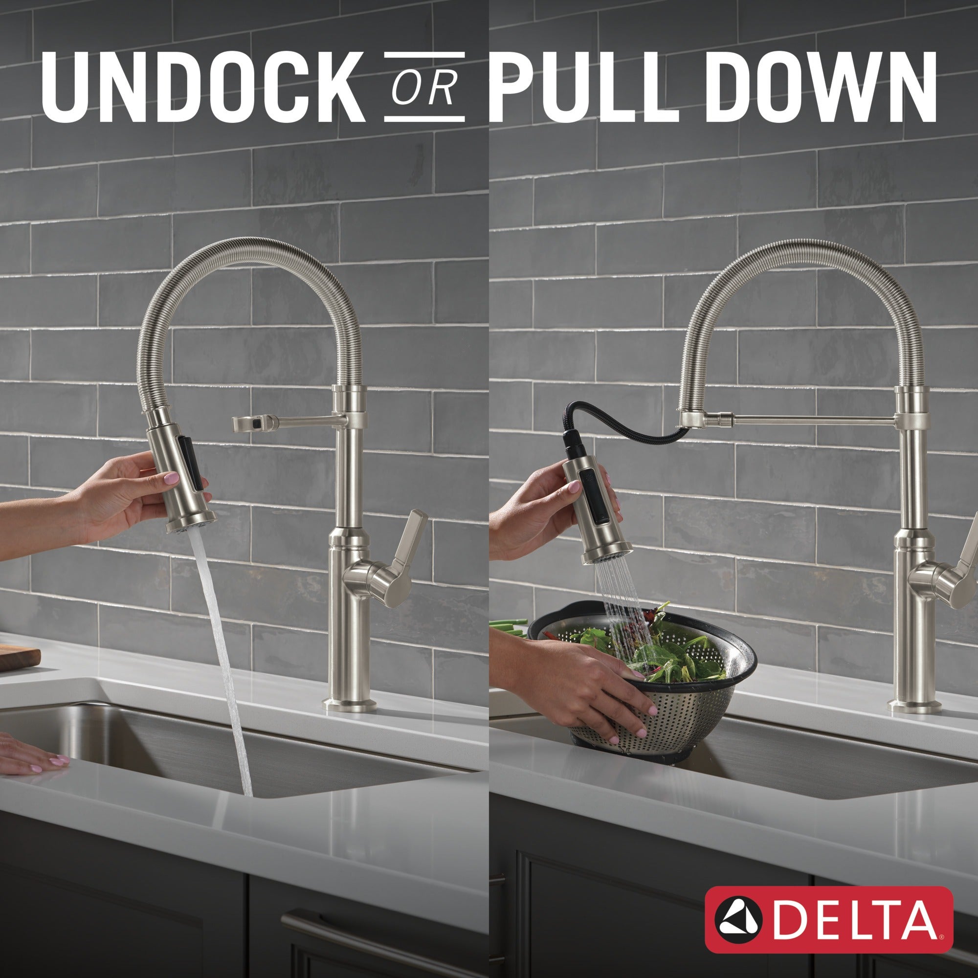 Delta Rhett® Single Handle Pull-Down Kitchen Faucet With Spring Spout