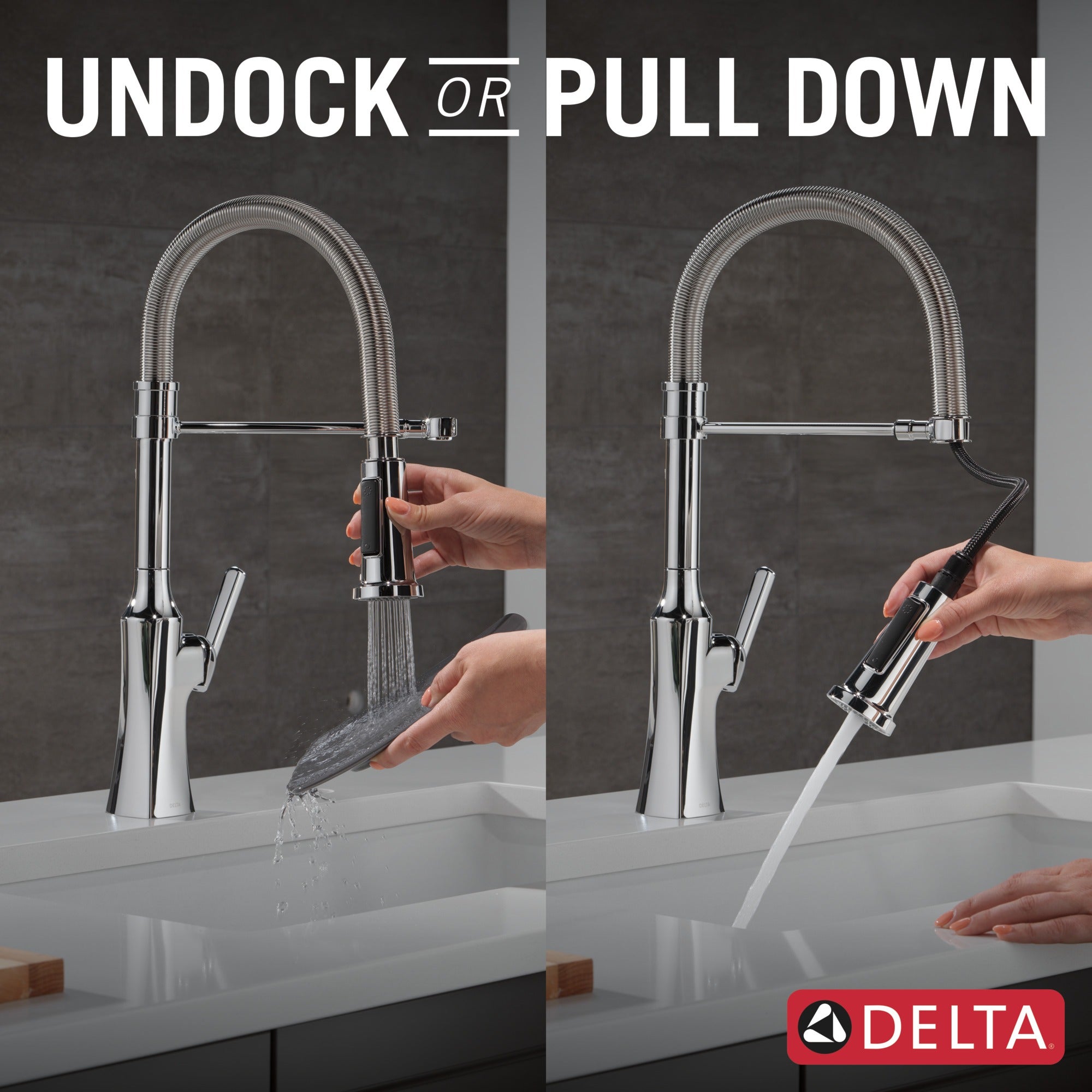 Delta Ermelo® Single Handle Pull-Down Kitchen Faucet With Spring Spout