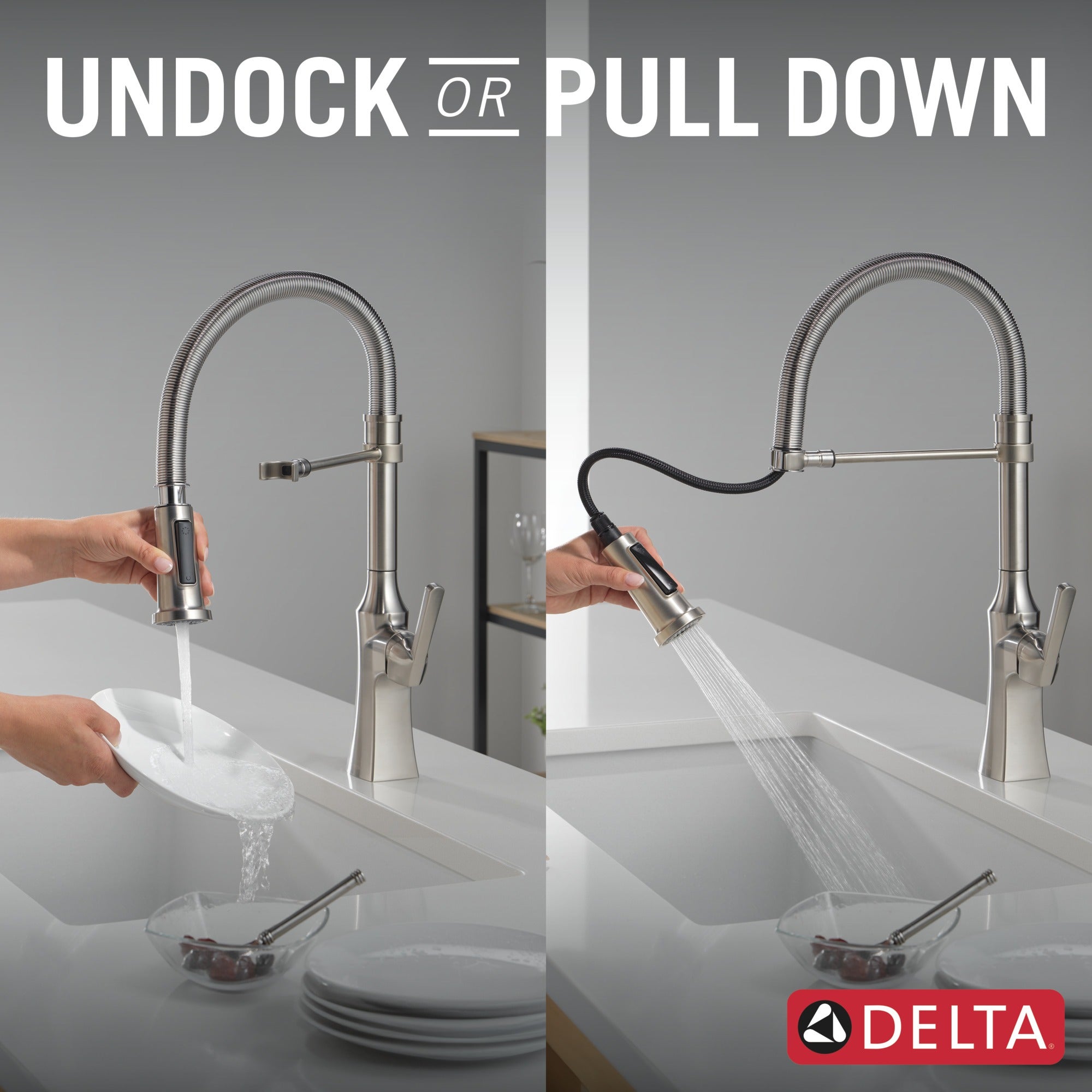 Delta Ermelo® Single Handle Pull-Down Kitchen Faucet With Spring Spout