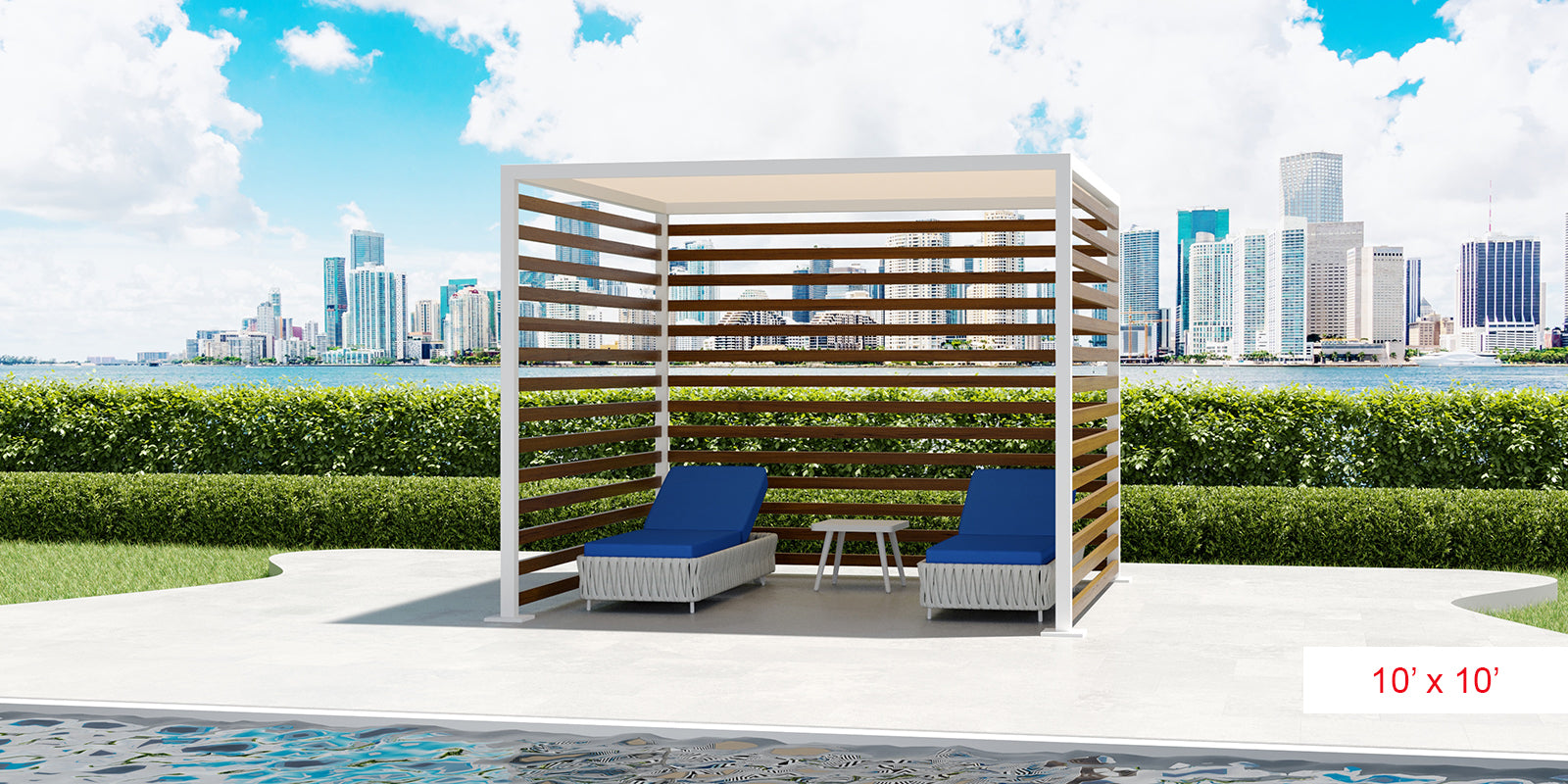 Breeze Cabana Wood Grain Slats