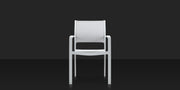 Fusion Dining Arm Chair Tex White Frame / Cloud Gray Sling