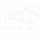Hardware Resources 3" Center-to-Center Satin Nickel Square Asher Cabinet Pull