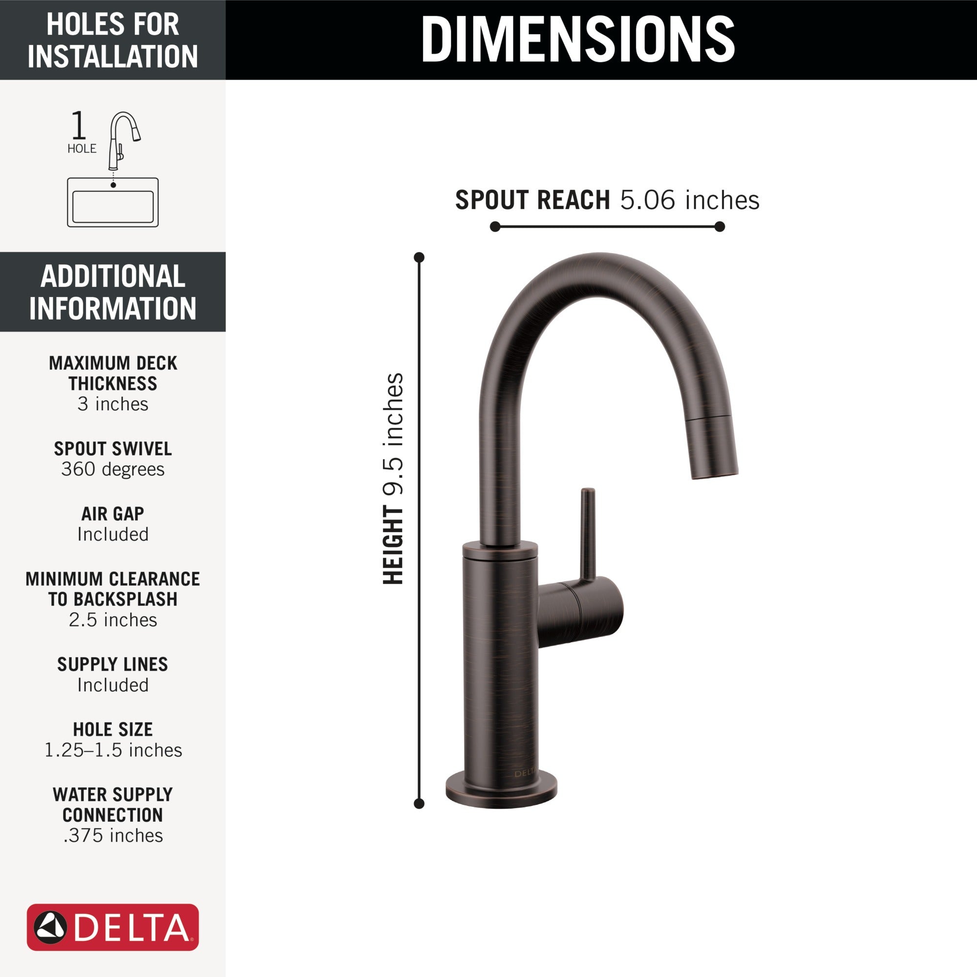 Delta Other Contemporary Round Beverage Faucet