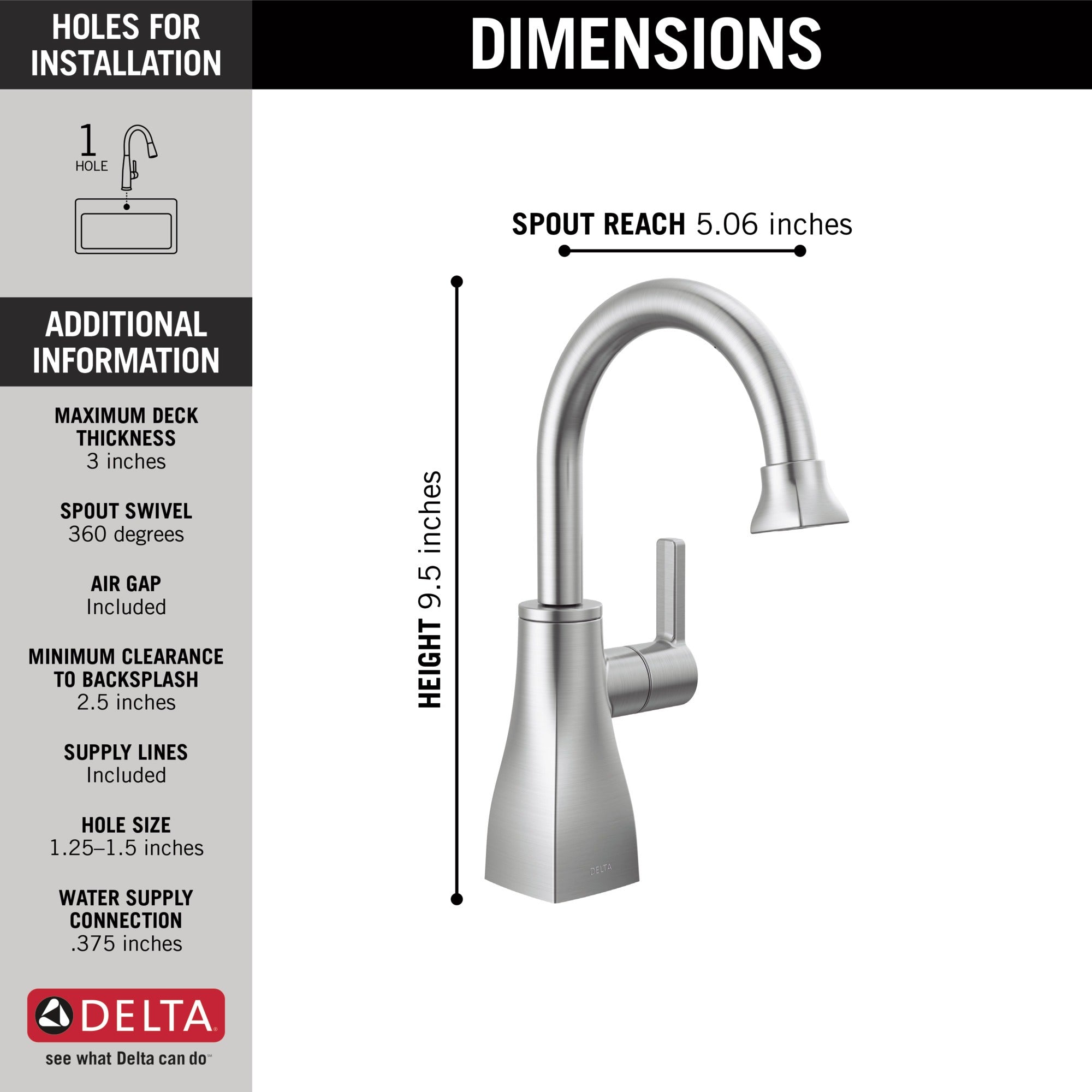Delta Other Contemporary Square Beverage Faucet