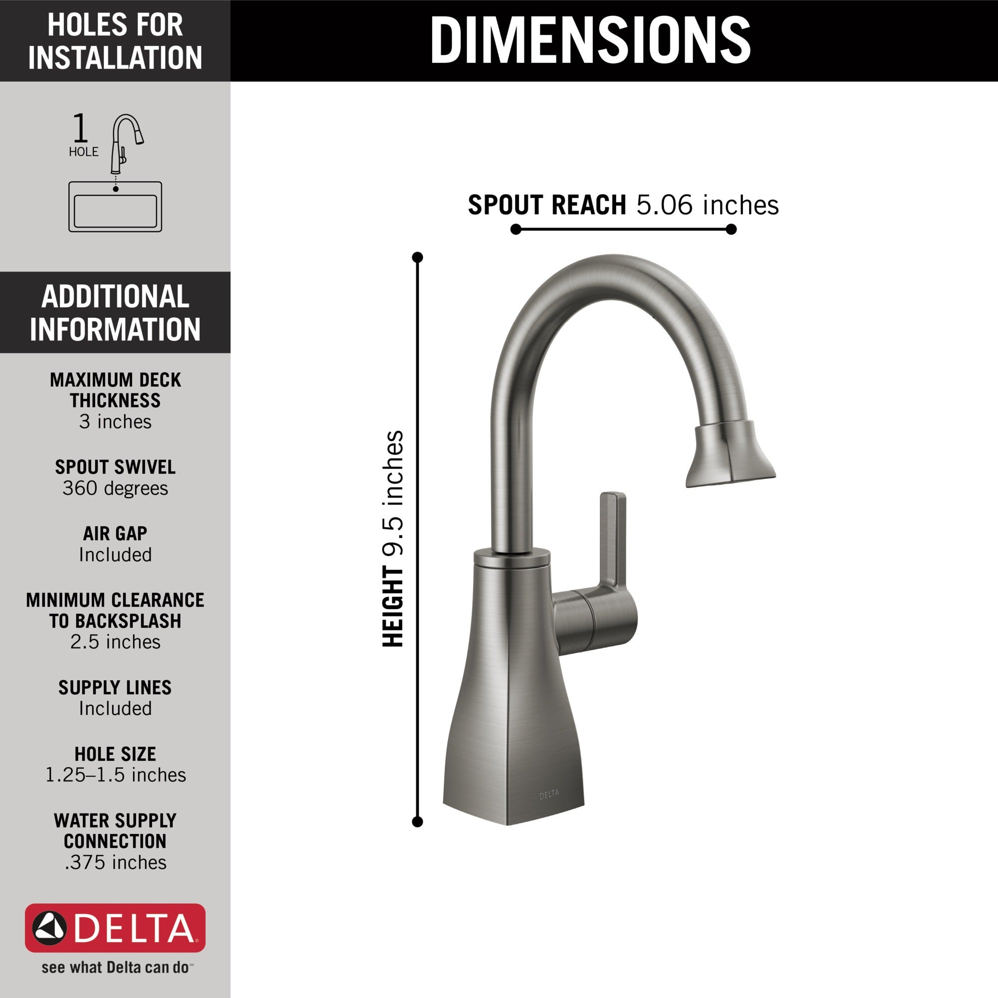 Delta Other Contemporary Square Beverage Faucet
