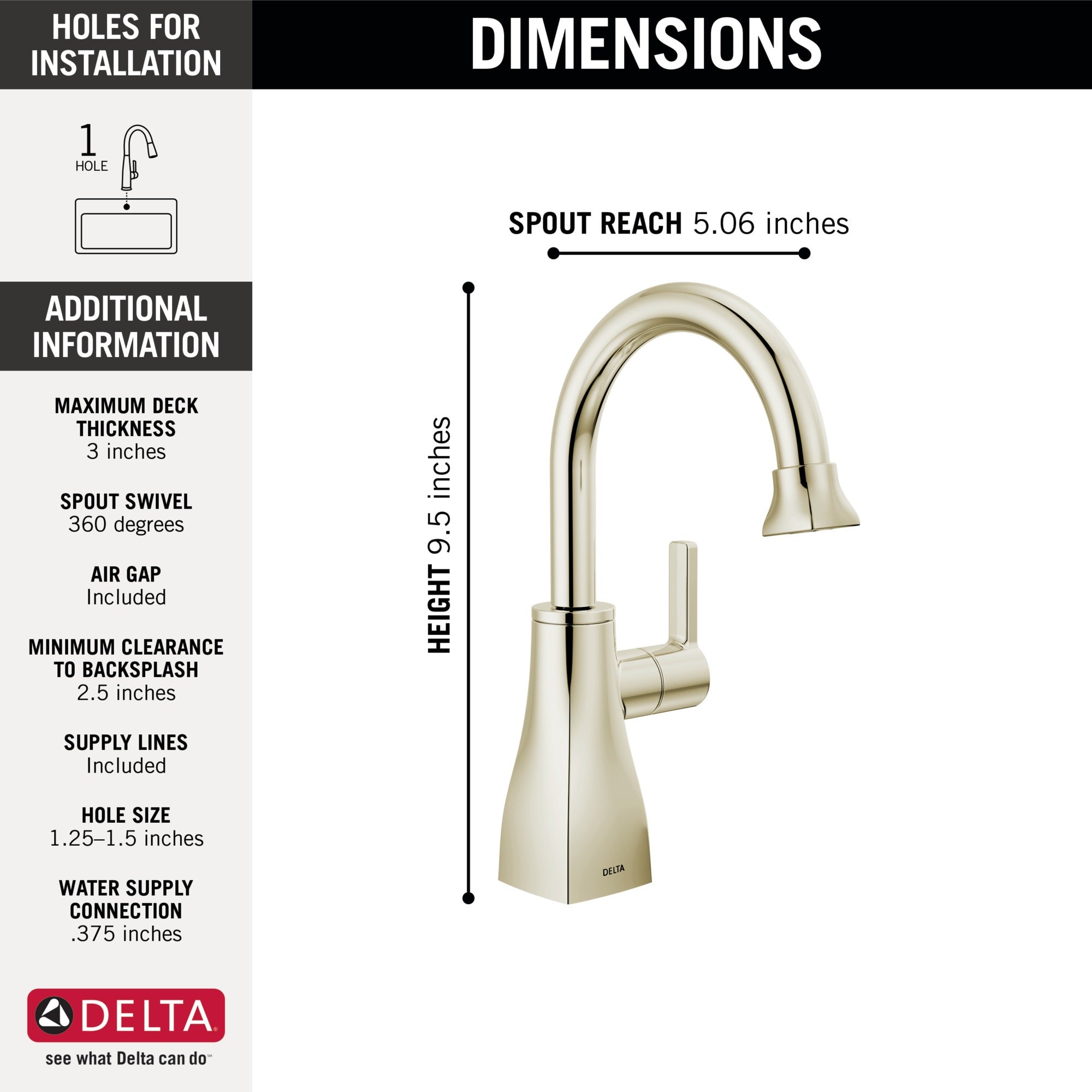 Delta Other Contemporary Square Beverage Faucet