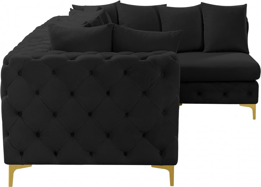 Tremblay 109" Velvet Upholstered 4pc. Modular Sectional