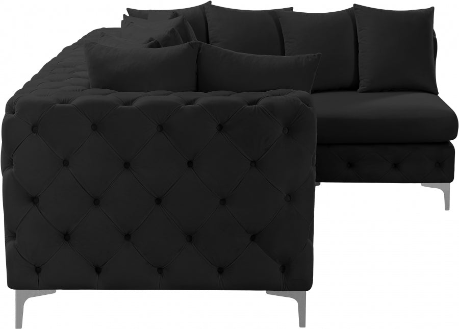Tremblay 109" Velvet Upholstered 4pc. Modular Sectional