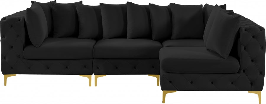 Tremblay 109" Velvet Upholstered 4pc. Modular Sectional