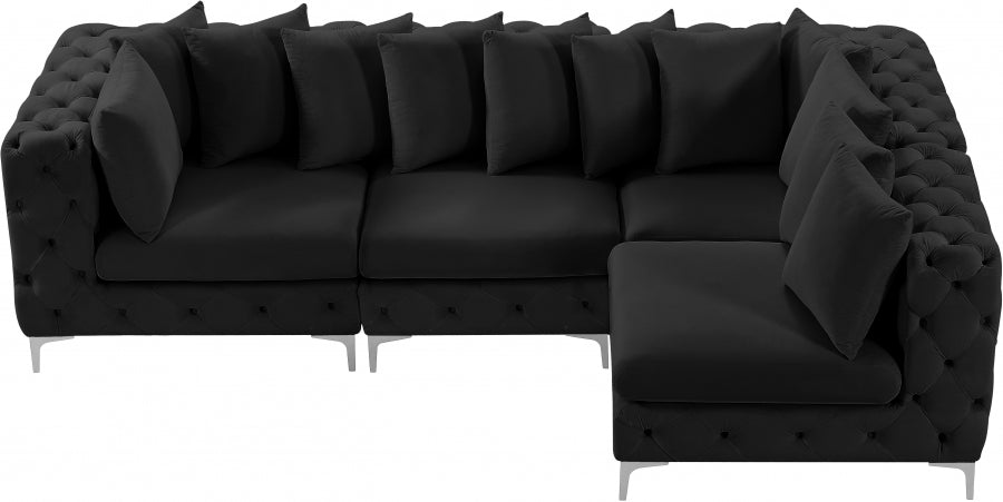 Tremblay 109" Velvet Upholstered 4pc. Modular Sectional