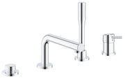 Grohe 4-Hole Single-Handle Deck Mount Roman Tub Faucet with 1.75 GPM Hand Shower 19576