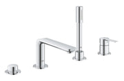 Grohe 4-Hole Single-Handle Deck Mount Roman Tub Faucet with 1.75 GPM Hand Shower 19577