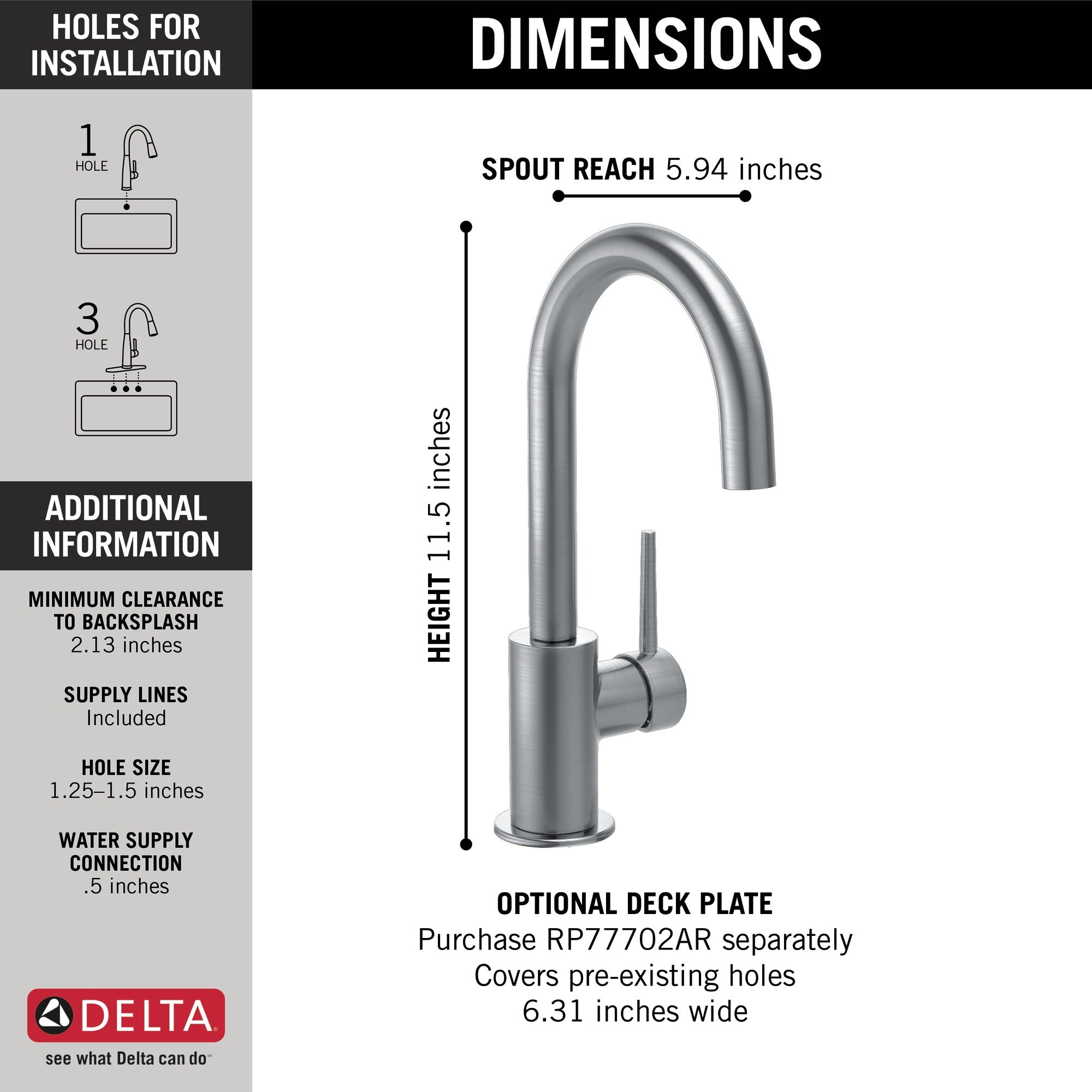 Delta Trinsic® True Bar Limited Swivel
