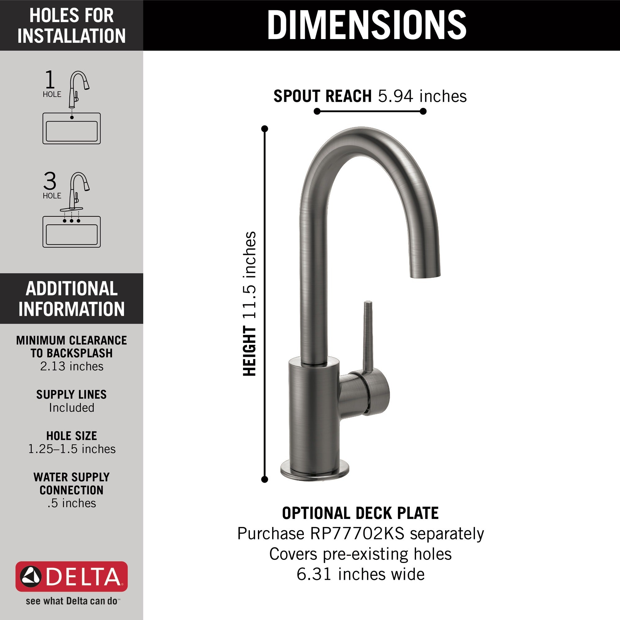 Delta Trinsic® True Bar Limited Swivel