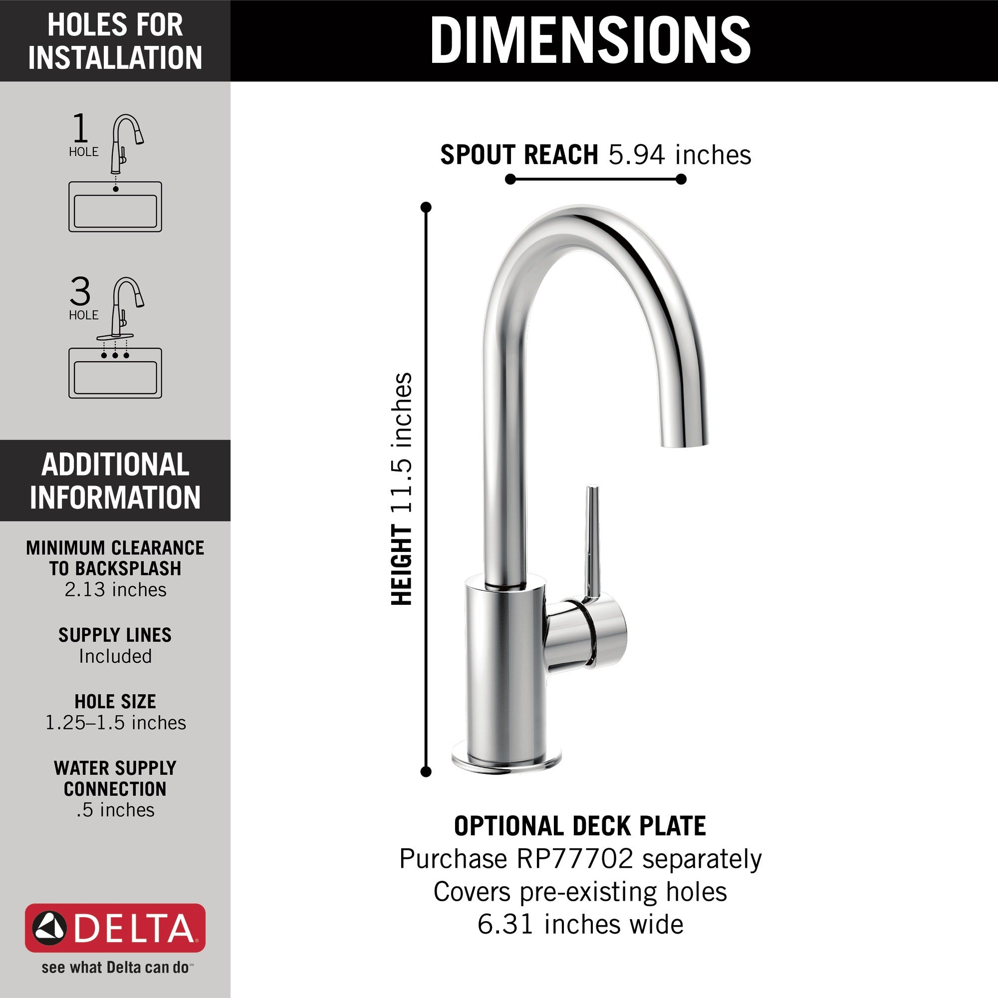 Delta Trinsic® True Bar Limited Swivel