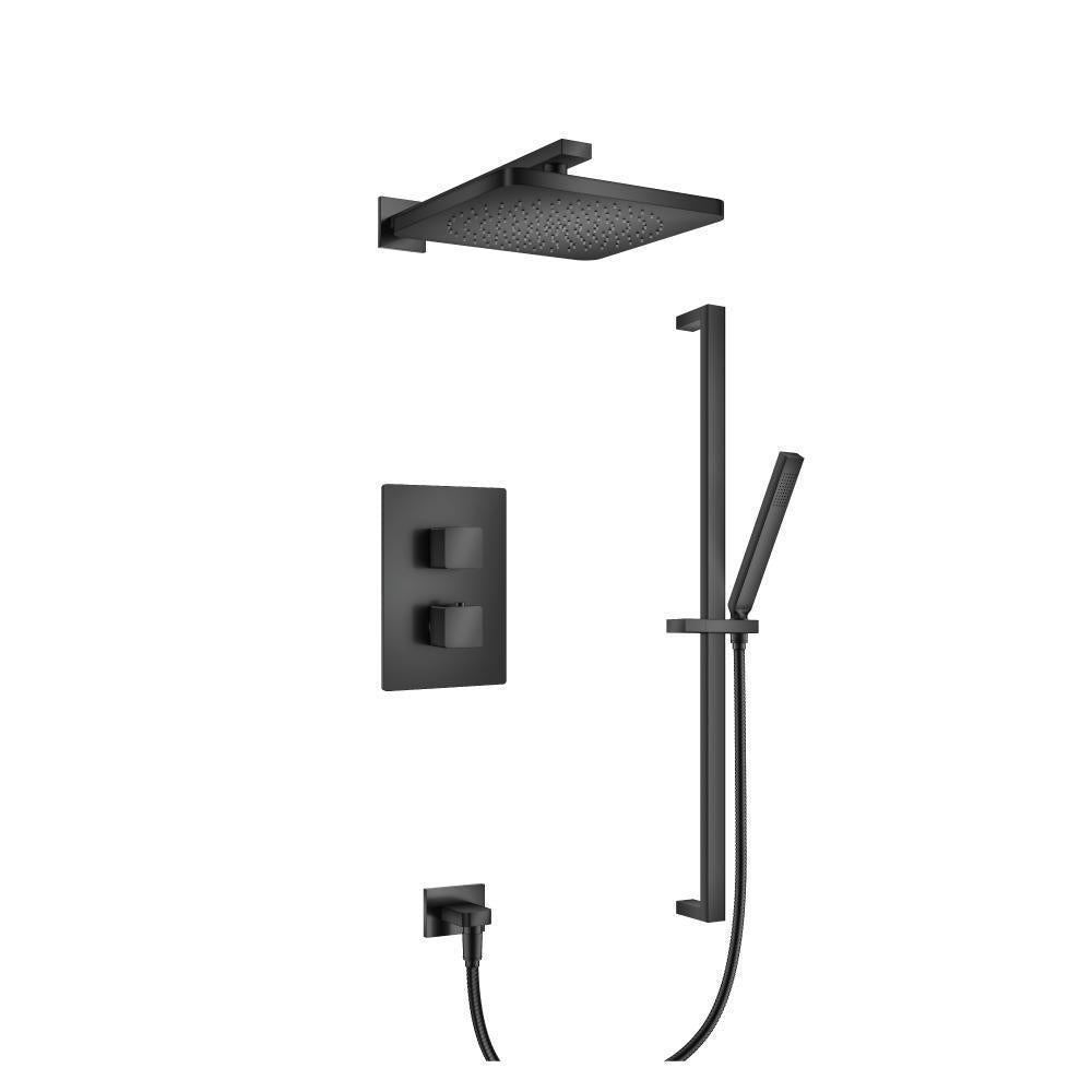 Flusso 196.7100 Two Output Shower Set With Shower Head, Hand Held And Slide Bar