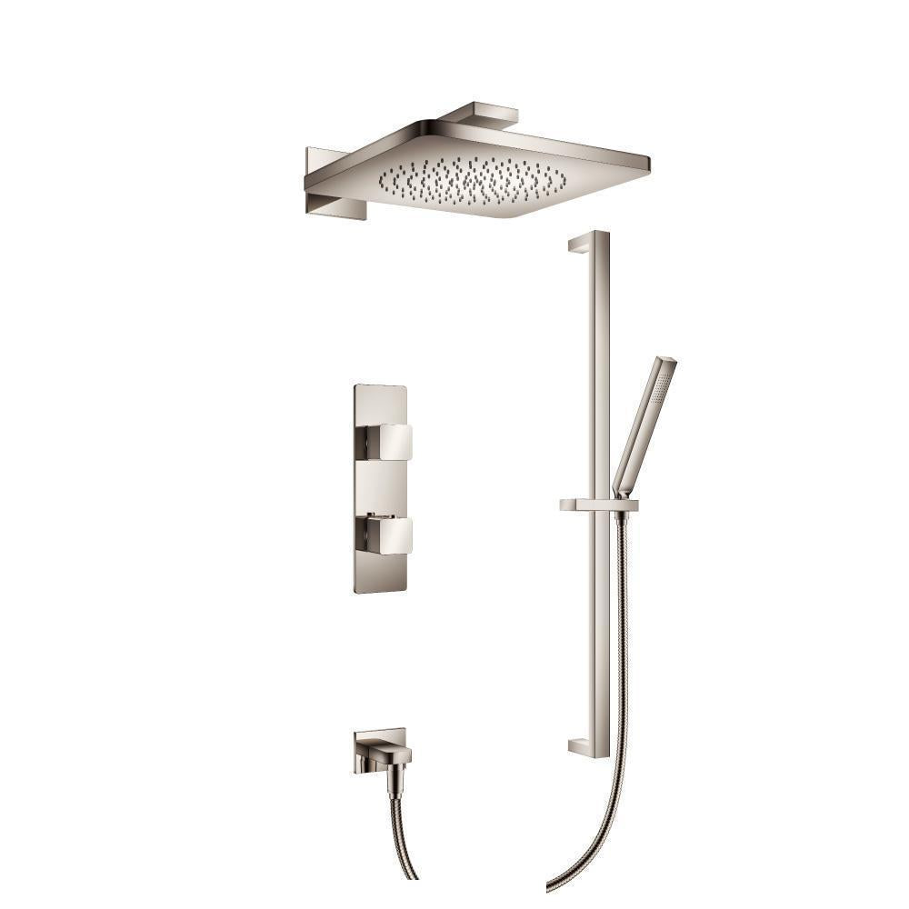 Flusso 196.7300 Two Output Shower Set With Shower Head, Hand Held And Slide Bar