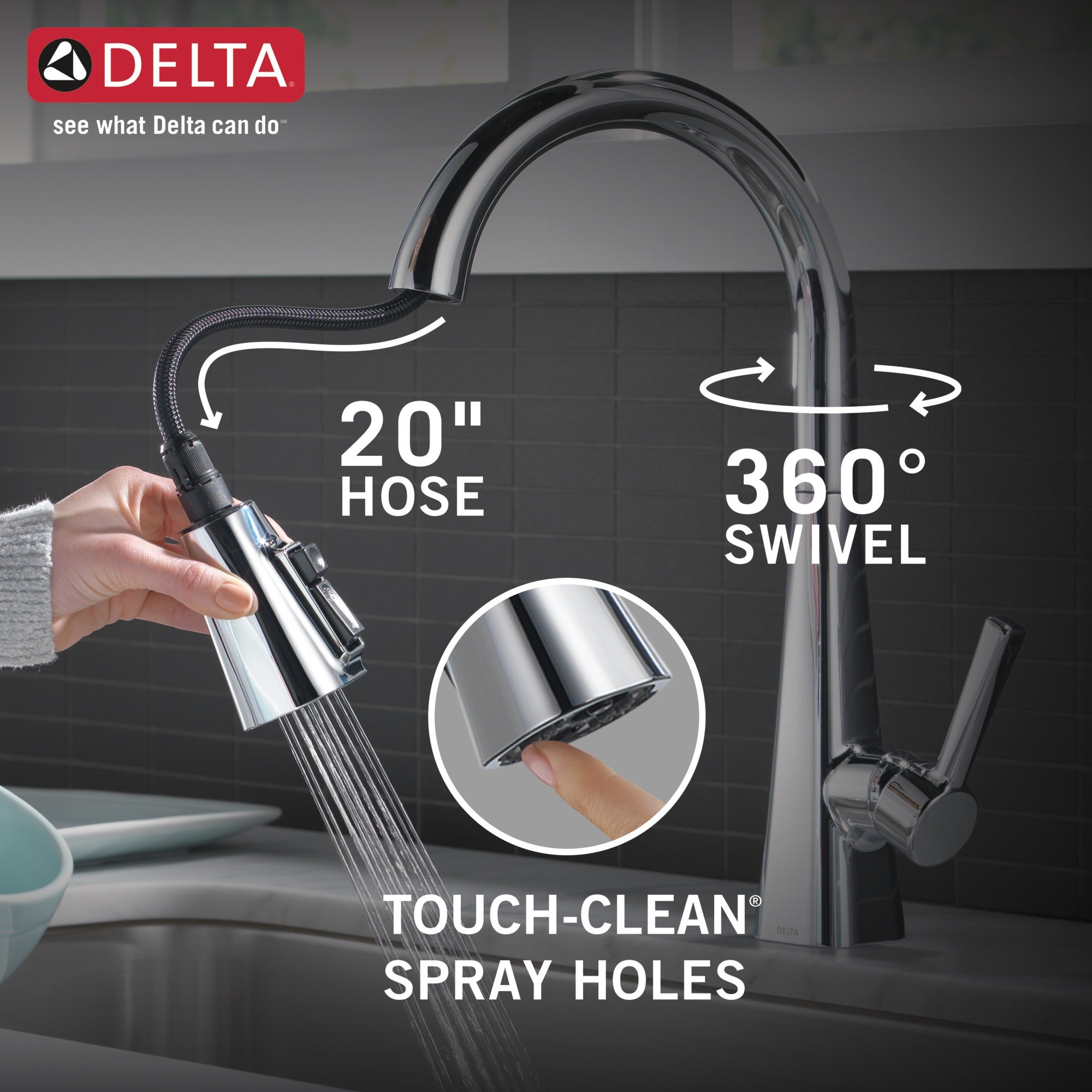 Delta Lenta® Single-Handle Pull-Down Kitchen Faucet