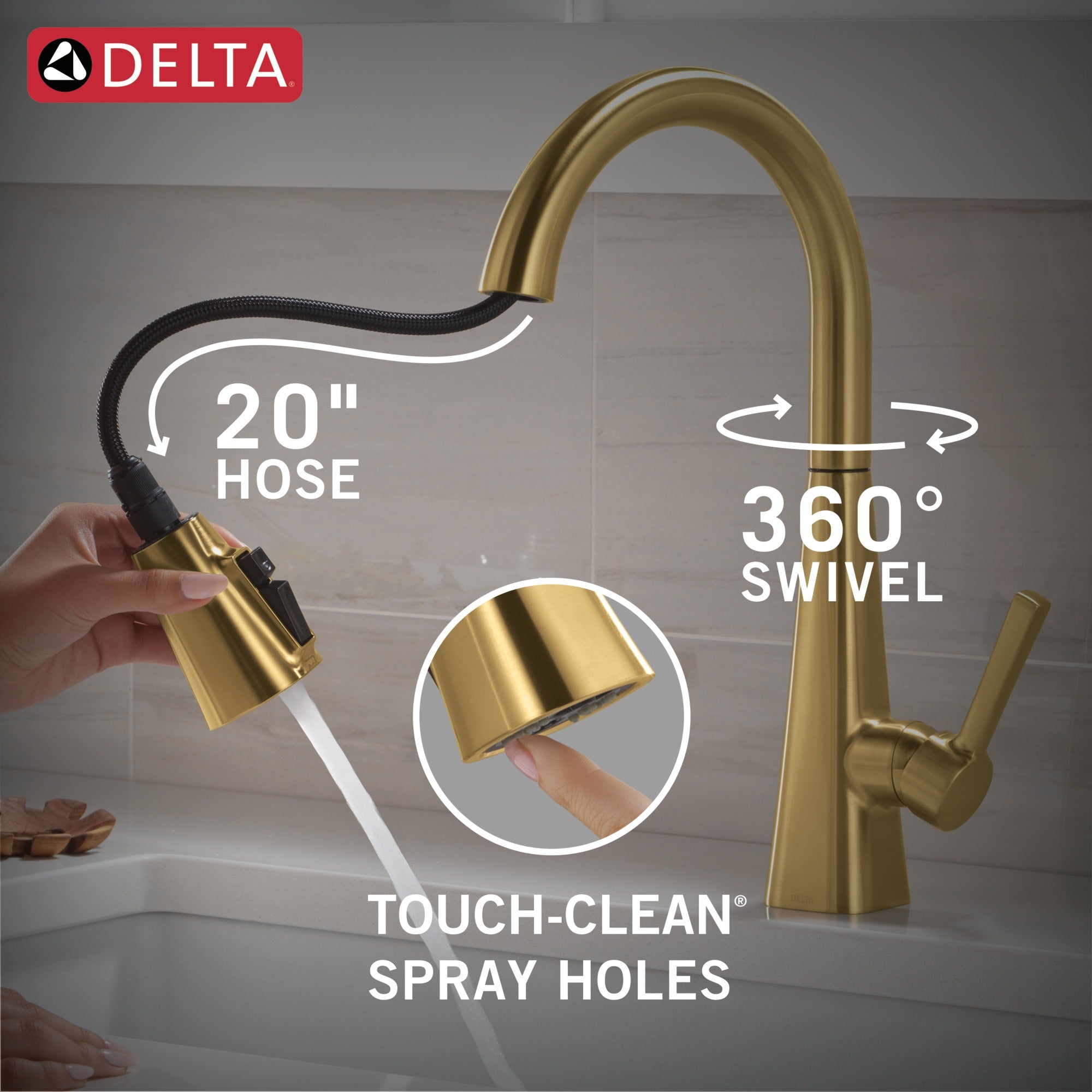 Delta Lenta® Single-Handle Pull-Down Kitchen Faucet