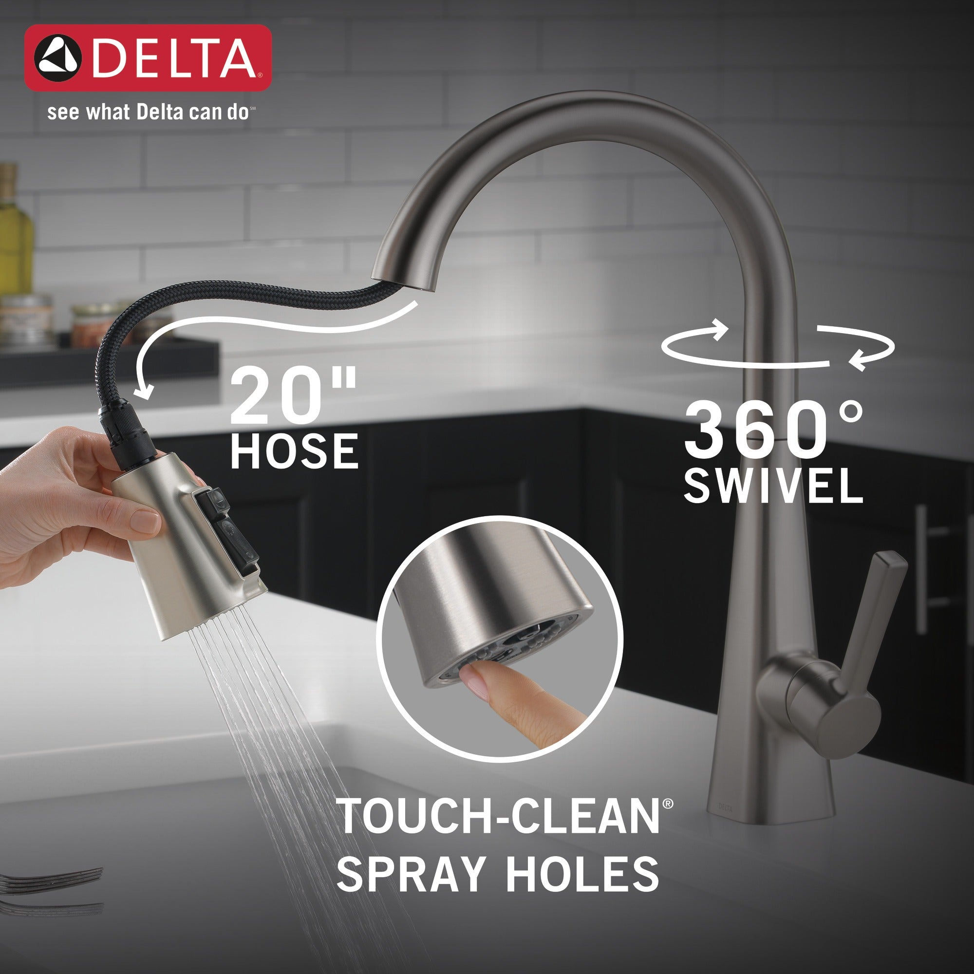 Delta Lenta® Single-Handle Pull-Down Kitchen Faucet