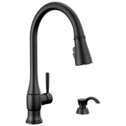 Delta Hazelwood™ Single Handle Pull-Down Kitchen Faucet with Soap Dispenser and ShieldSpray Technology