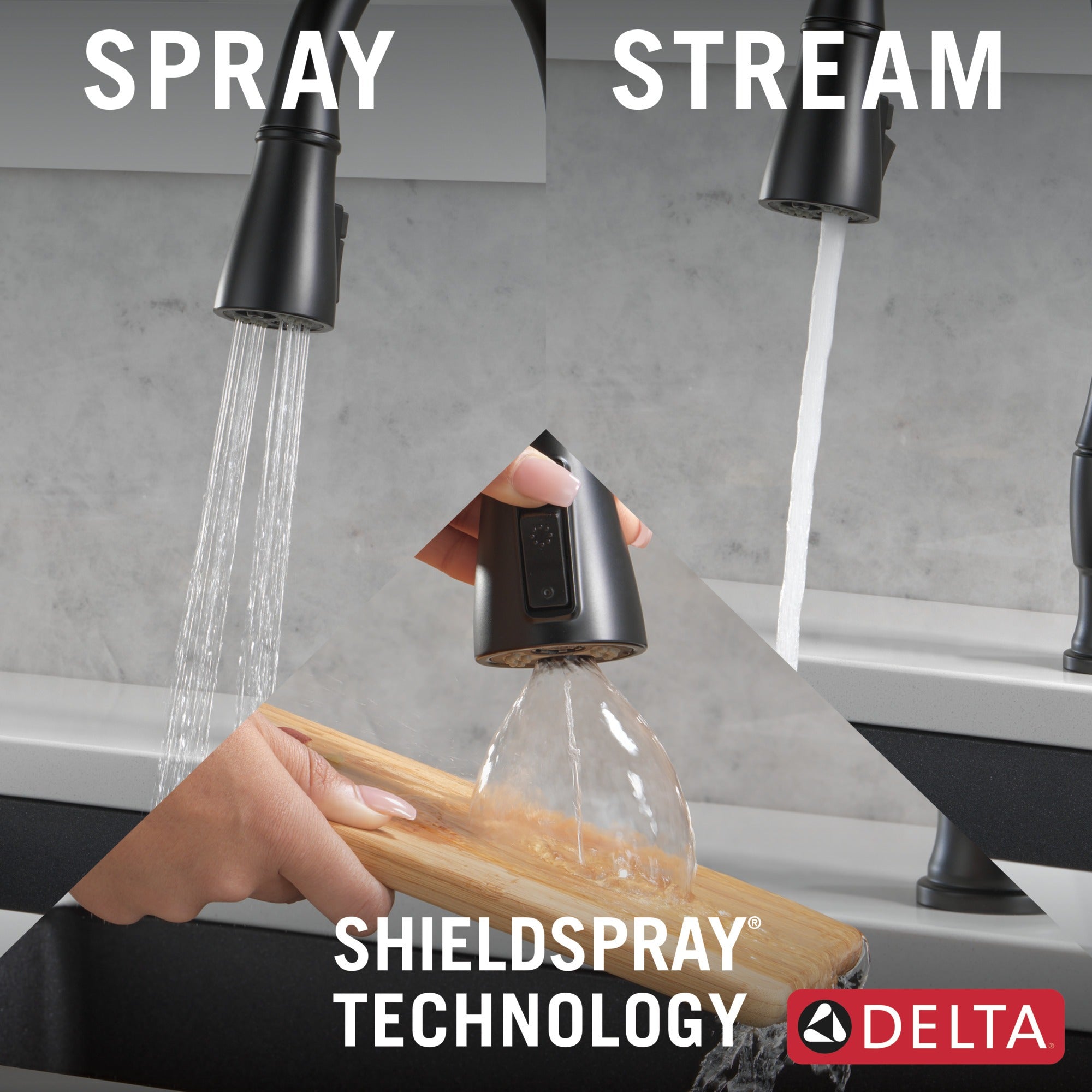 Delta Hazelwood™ Single Handle Pull-Down Kitchen Faucet with Soap Dispenser and ShieldSpray Technology